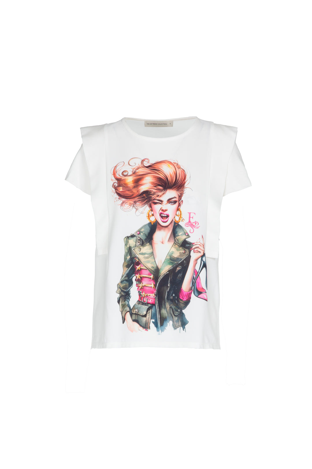 CAMISETA ESTAMPADA BLANCA STILETTO - THE EXTREME COLLECTION