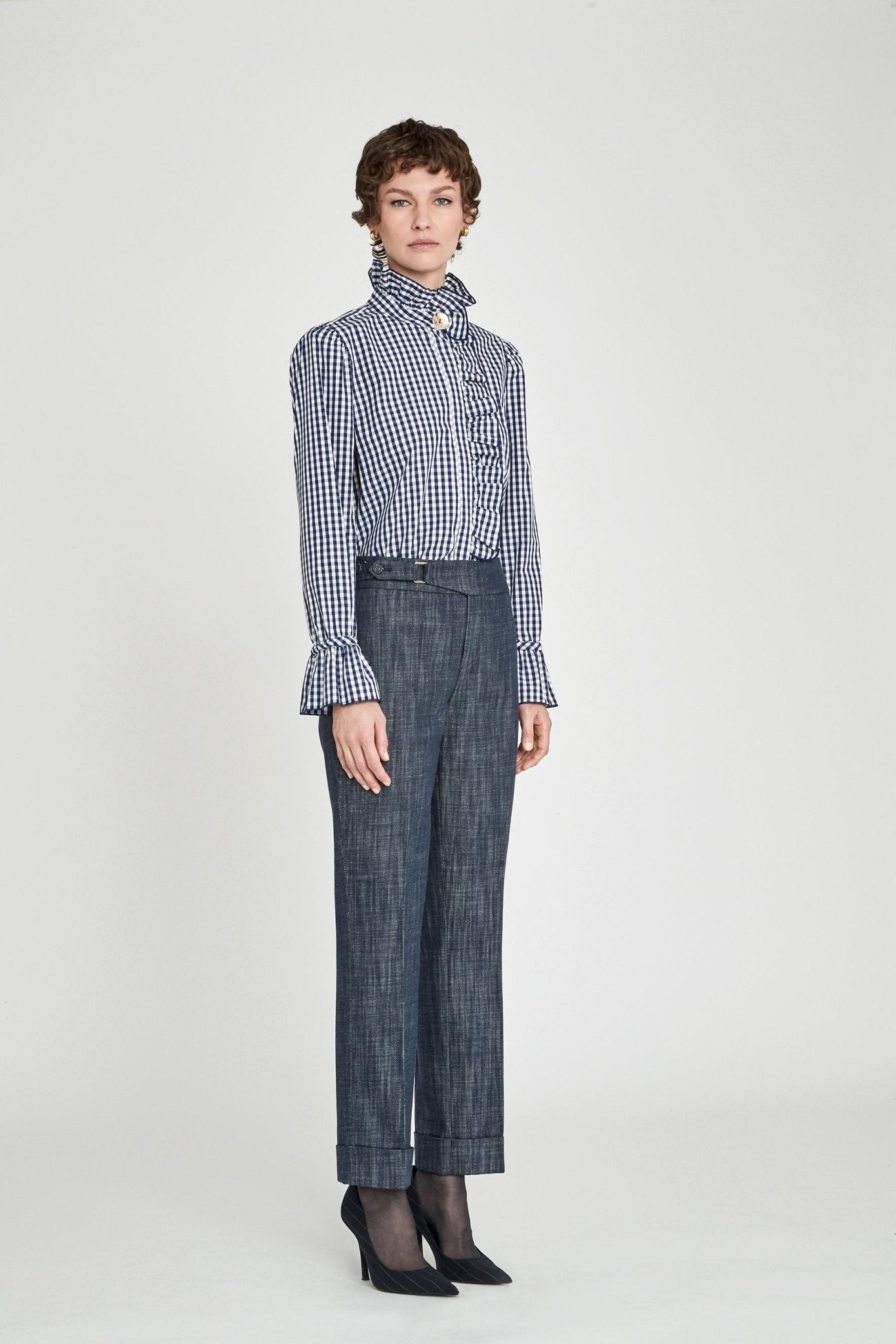 CAMISA CUADROS MARINO VOLANTE BOHEME - THE EXTREME COLLECTION