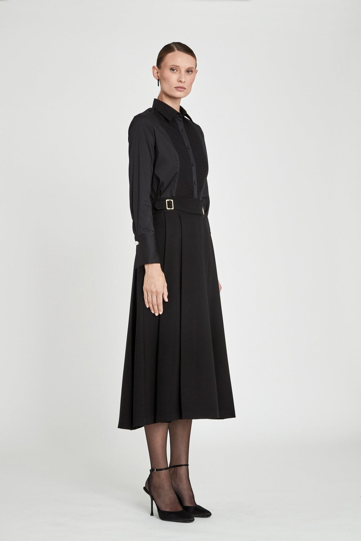 CAMISA PECHERA JARETAS NEGRO ELEANOR - THE EXTREME COLLECTION
