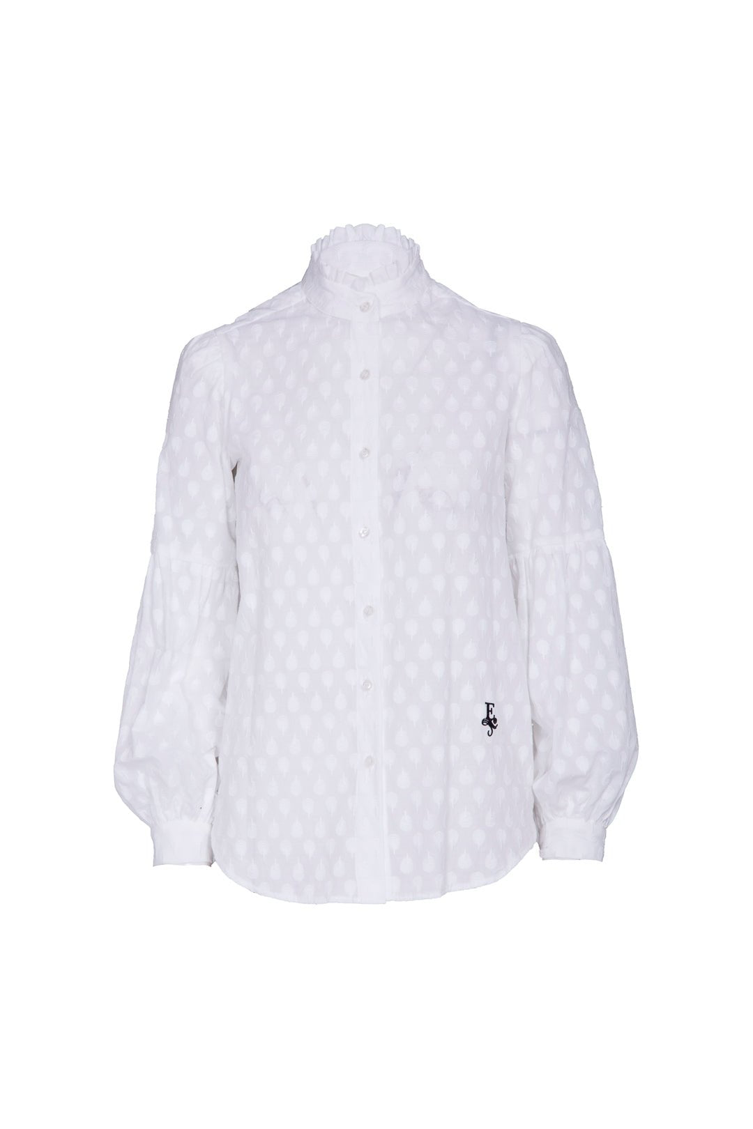 CAMISA SASTRE BORDADA MAFALDA 01 BLANCO - THE EXTREME COLLECTION