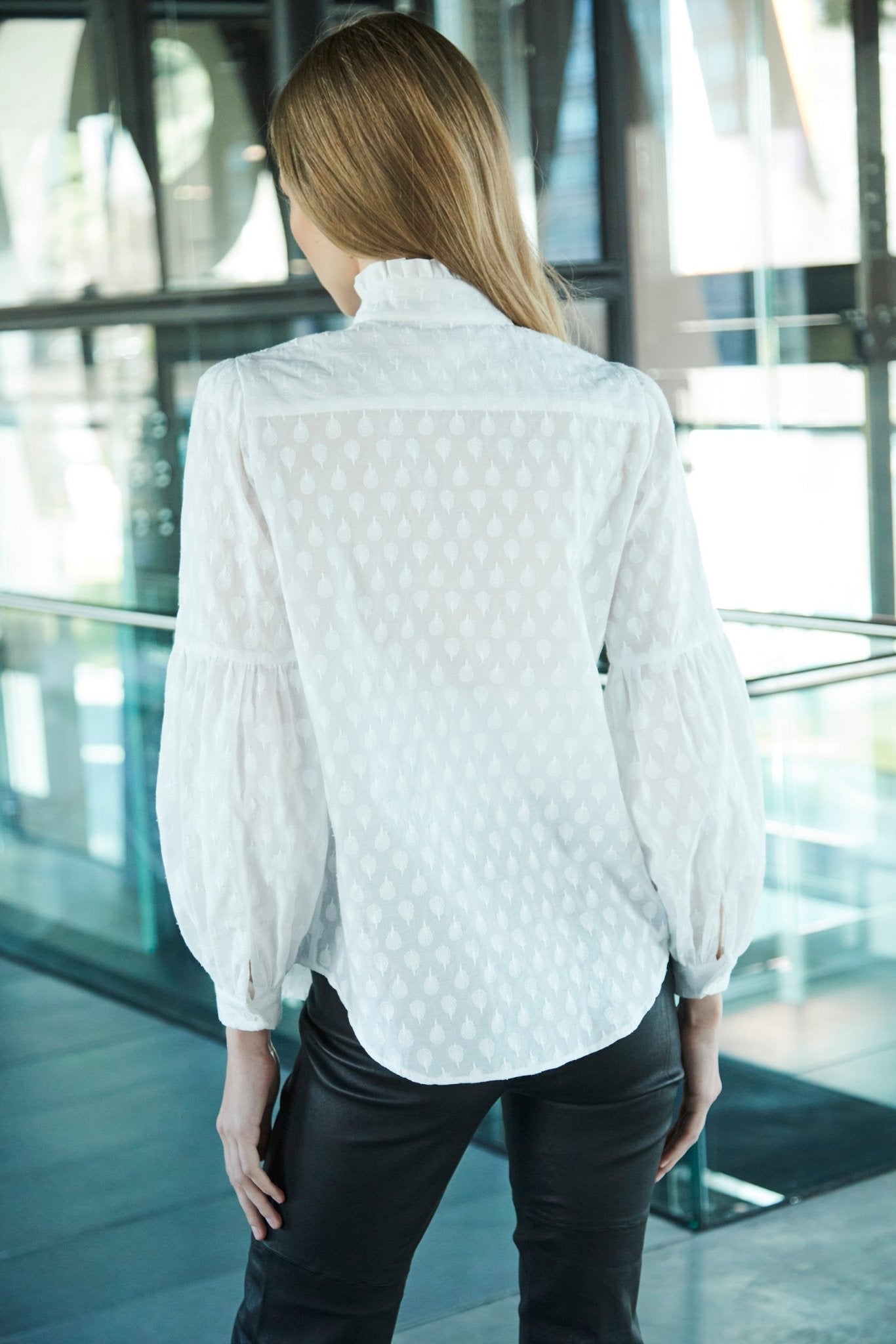 CAMISA SASTRE BORDADA MAFALDA 01 BLANCO - THE EXTREME COLLECTION