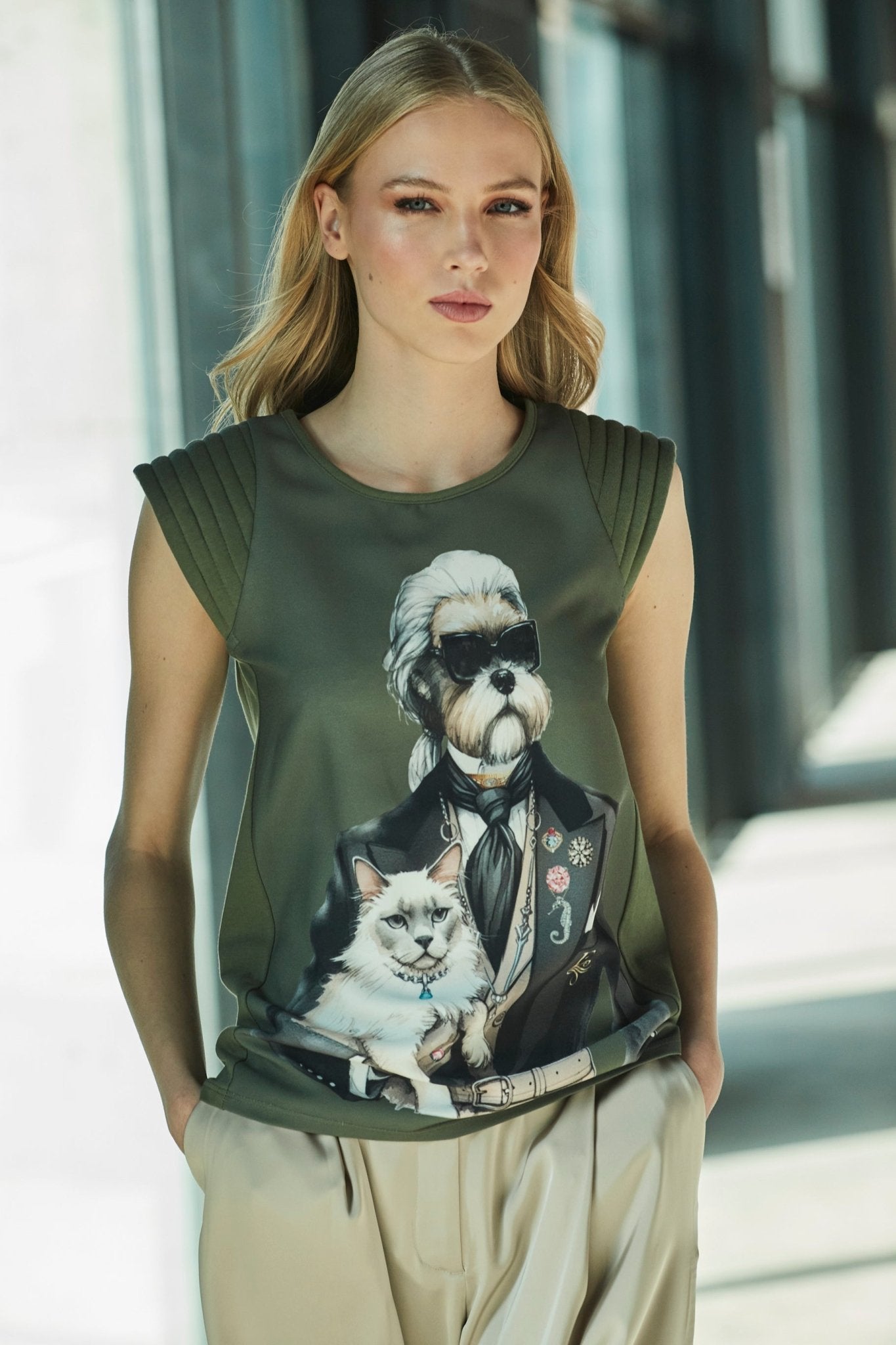 CAMISETA VERDE SWEET CAT - THE EXTREME COLLECTION