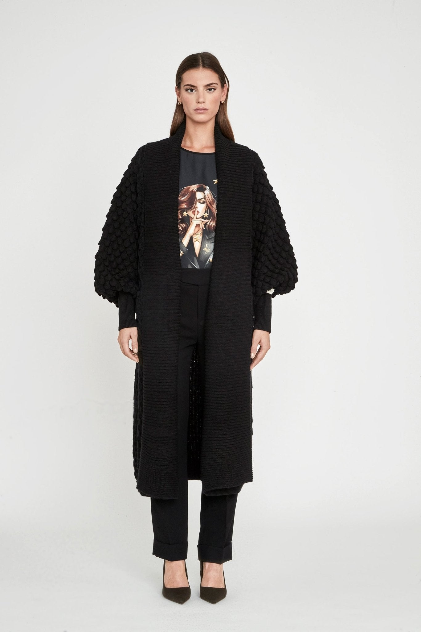 CARDIGAN LARGO AZABACHE GENEVIEVE - THE EXTREME COLLECTION