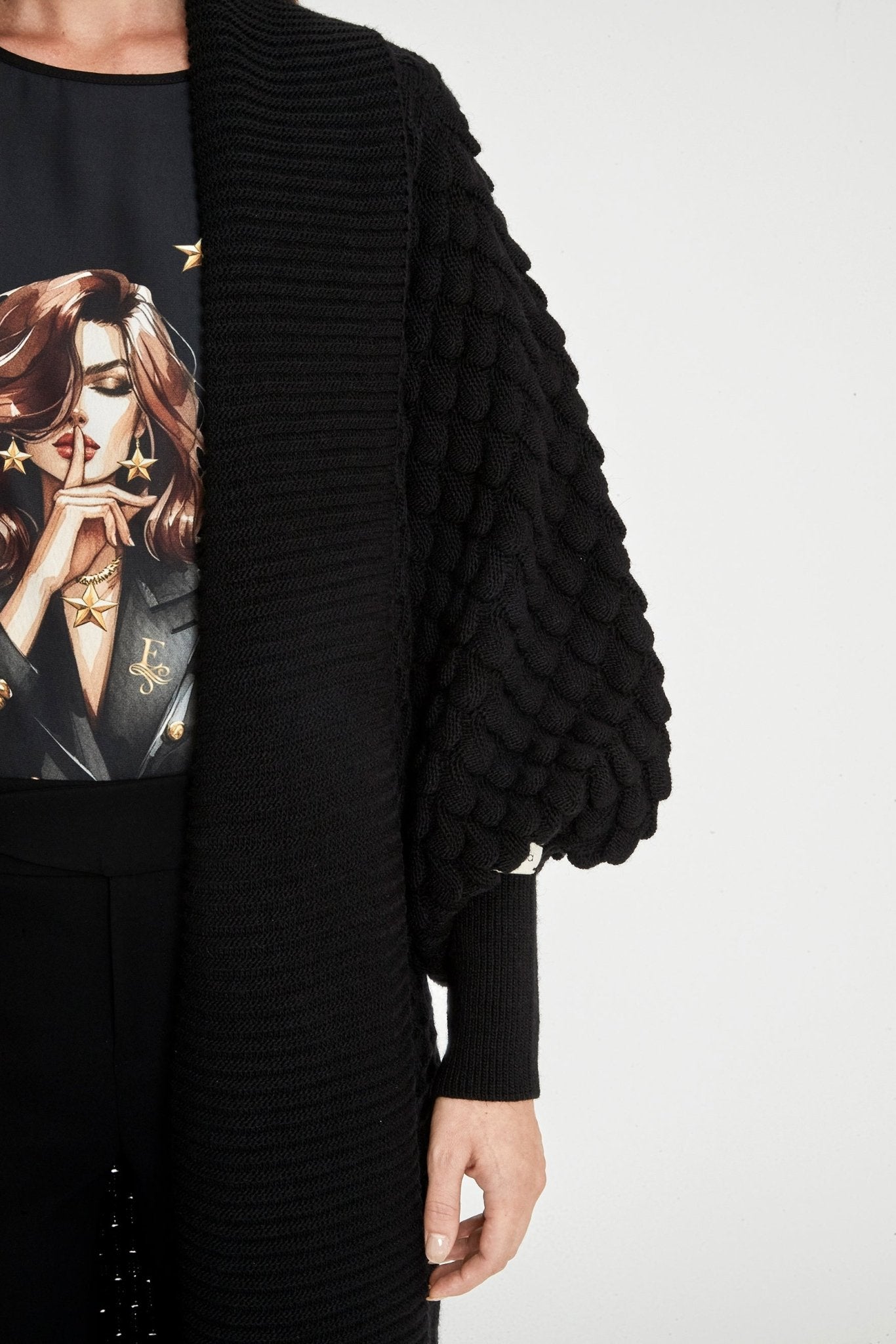 CARDIGAN LARGO AZABACHE GENEVIEVE - THE EXTREME COLLECTION