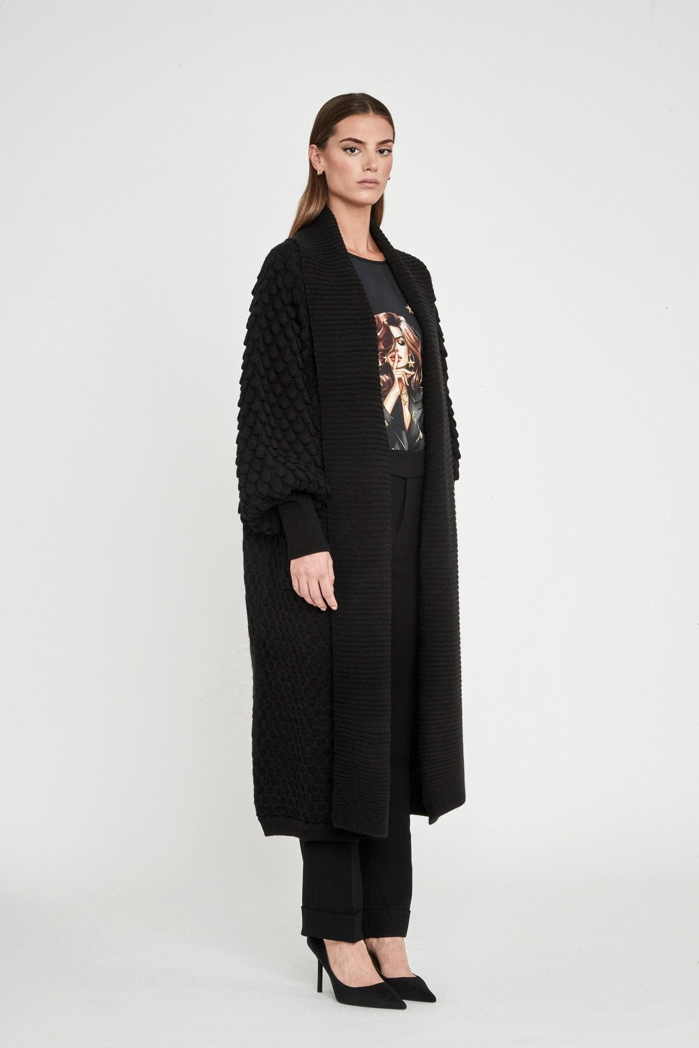 CARDIGAN LARGO AZABACHE GENEVIEVE - THE EXTREME COLLECTION