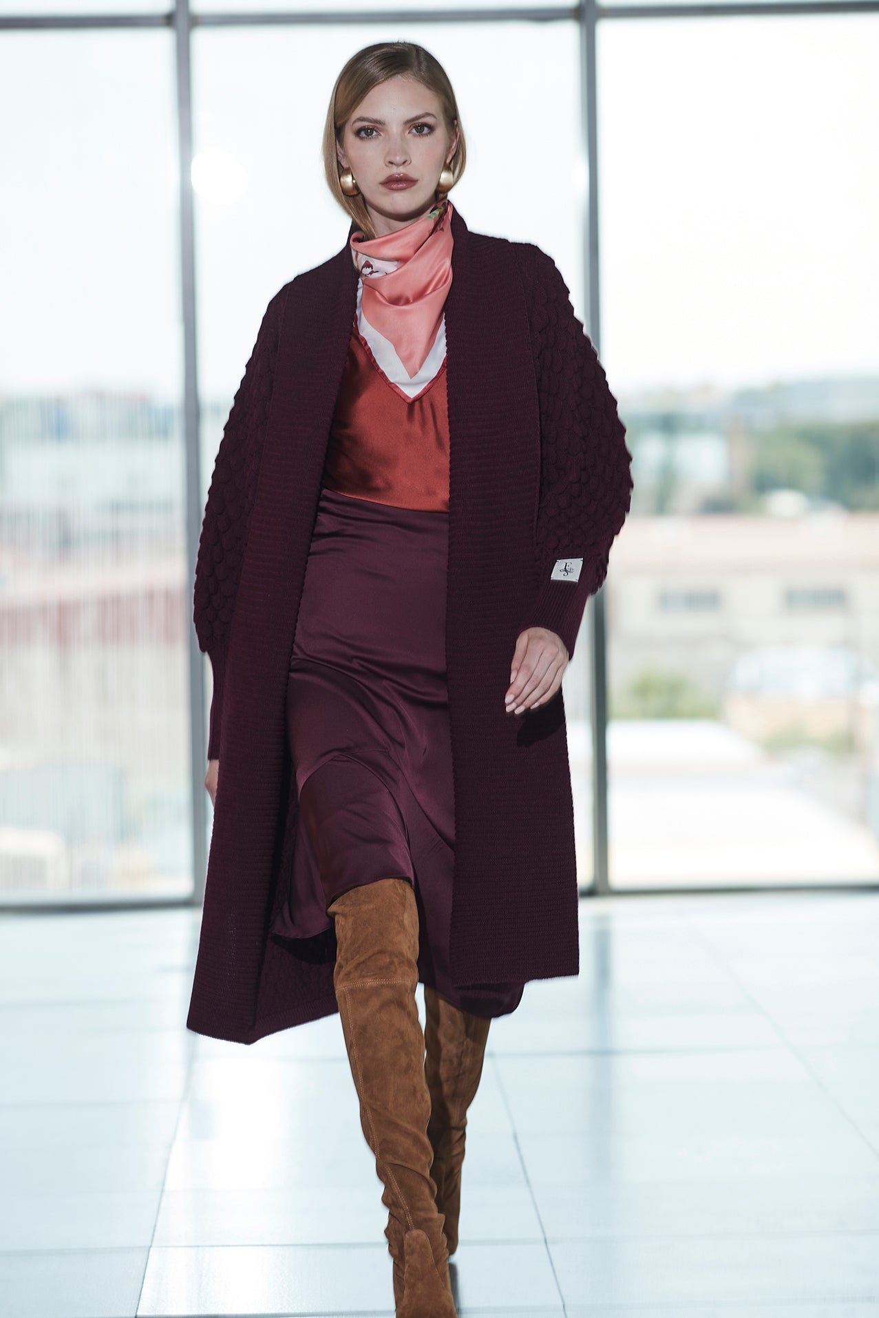 CARDIGAN LARGO MERLOT GENEVIEVE - THE EXTREME COLLECTION