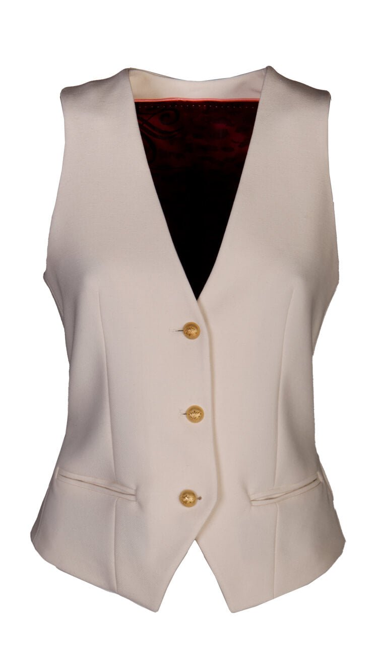 CHALECO BLANCO DE CREPE MAUREEN - THE EXTREME COLLECTION