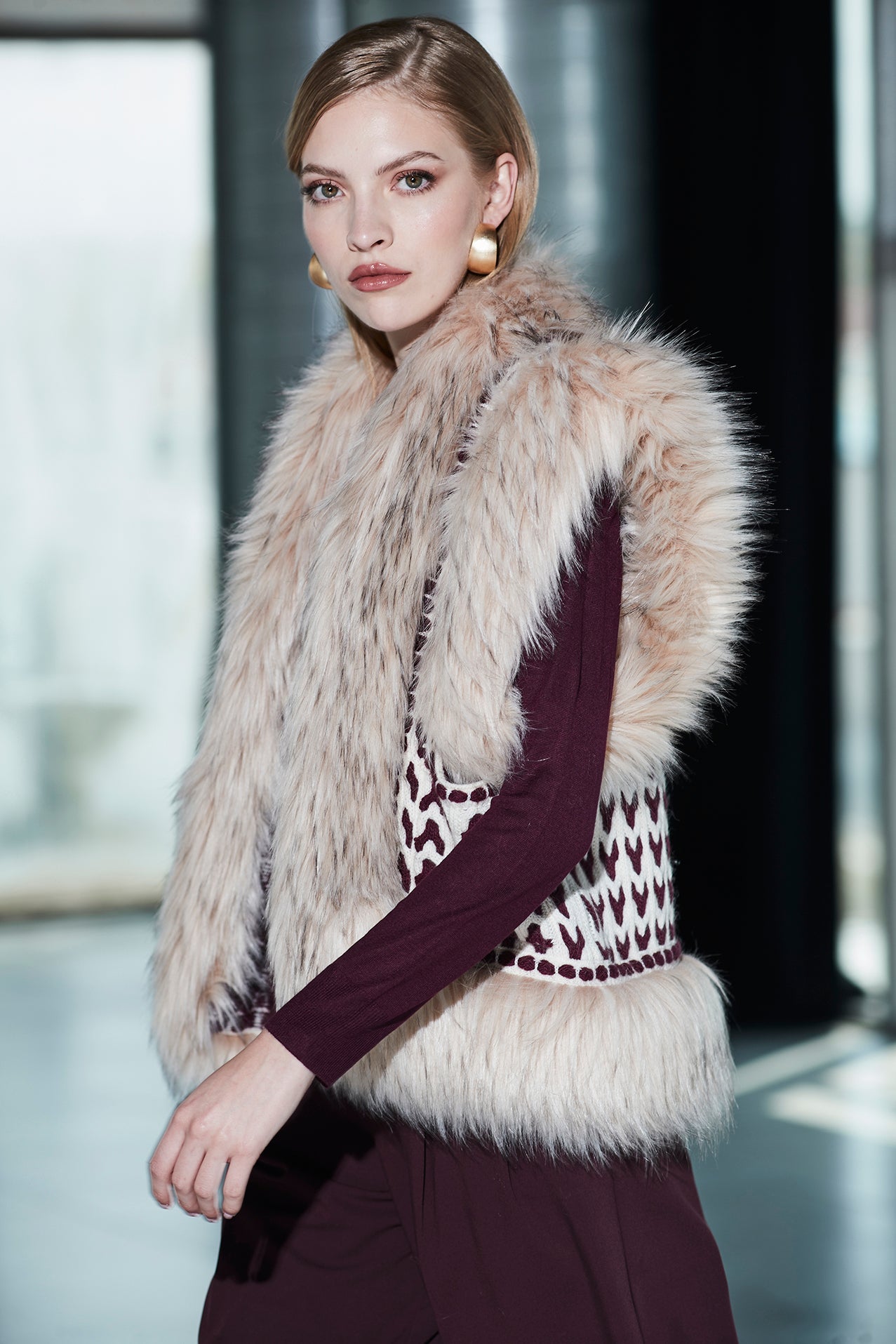 CHALECO ETNICO BICOLOR MARFIL NICOLETTE - THE EXTREME COLLECTION