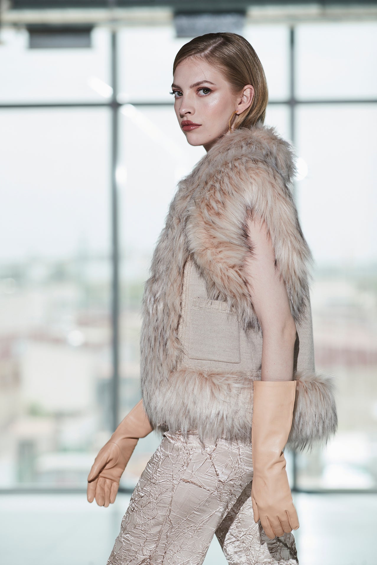 CHALECO JACQUARD MARFIL FLEUR - THE EXTREME COLLECTION