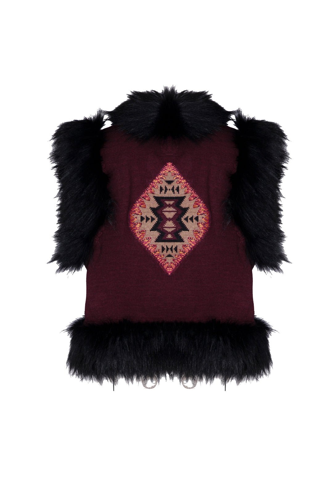 CHALECO JACQUARD MERLOT FLEUR - THE EXTREME COLLECTION