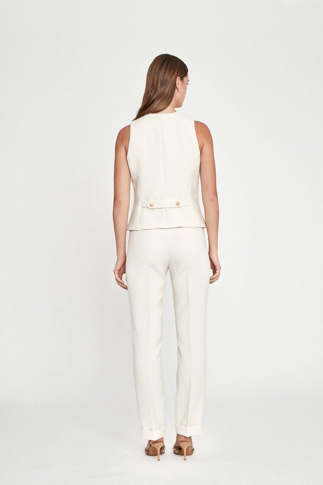 CHALECO SUPER CREPE MARFIL ATELIER - THE EXTREME COLLECTION