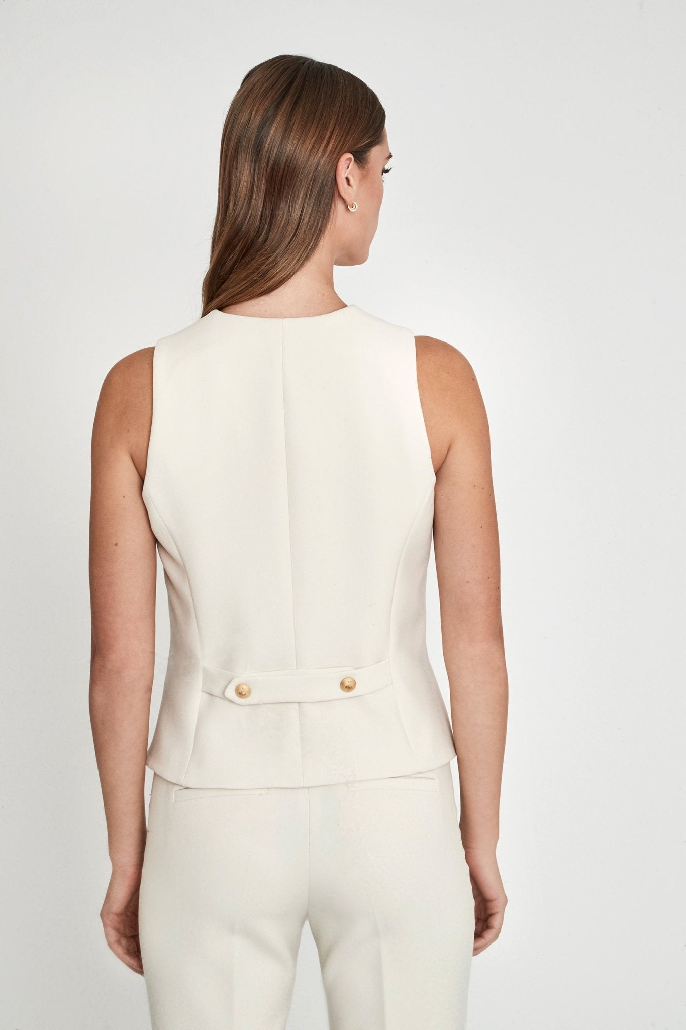 CHALECO SUPER CREPE MARFIL ATELIER - THE EXTREME COLLECTION