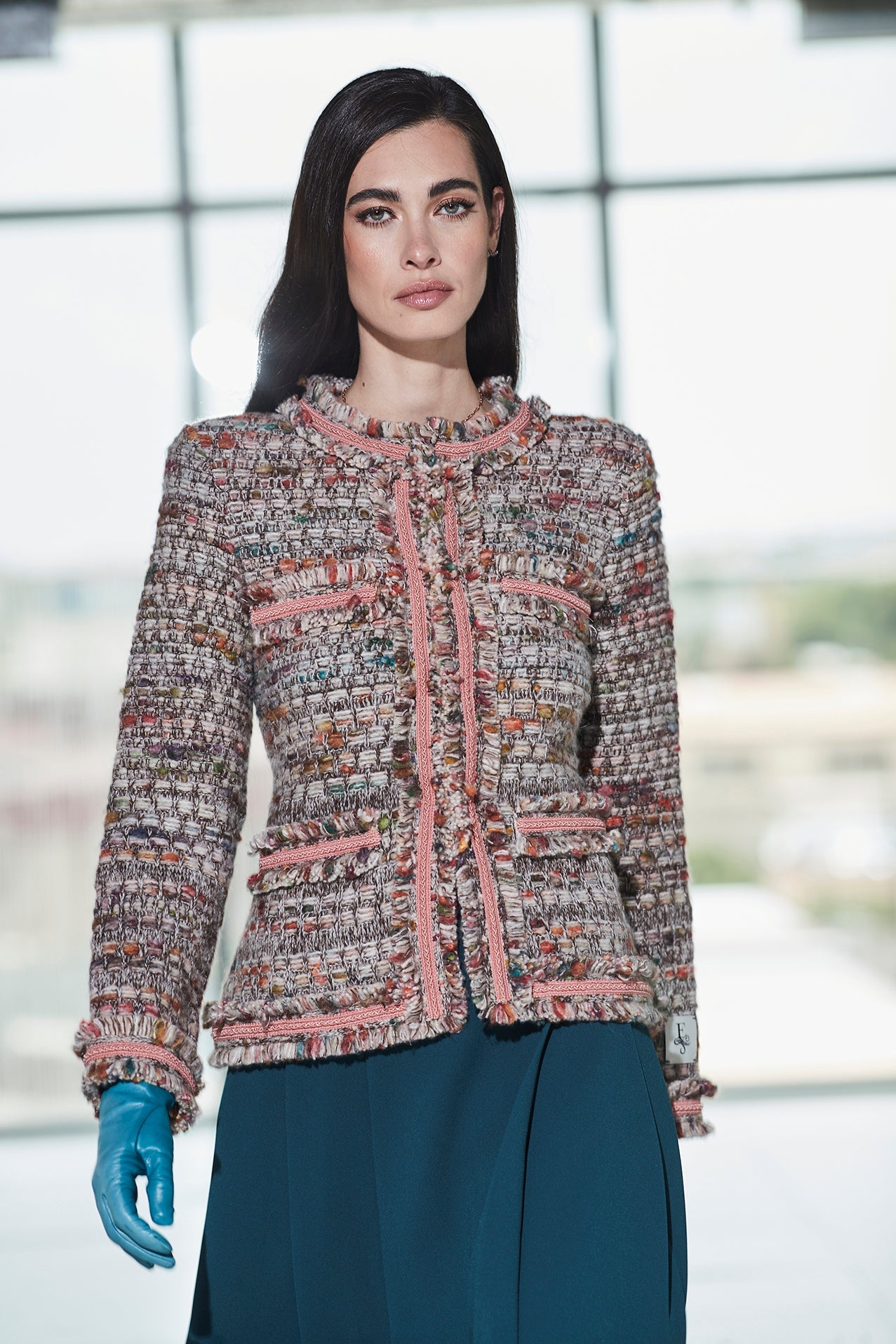 CHAQUETA CORTA TWEED CACAO LILOU - THE EXTREME COLLECTION