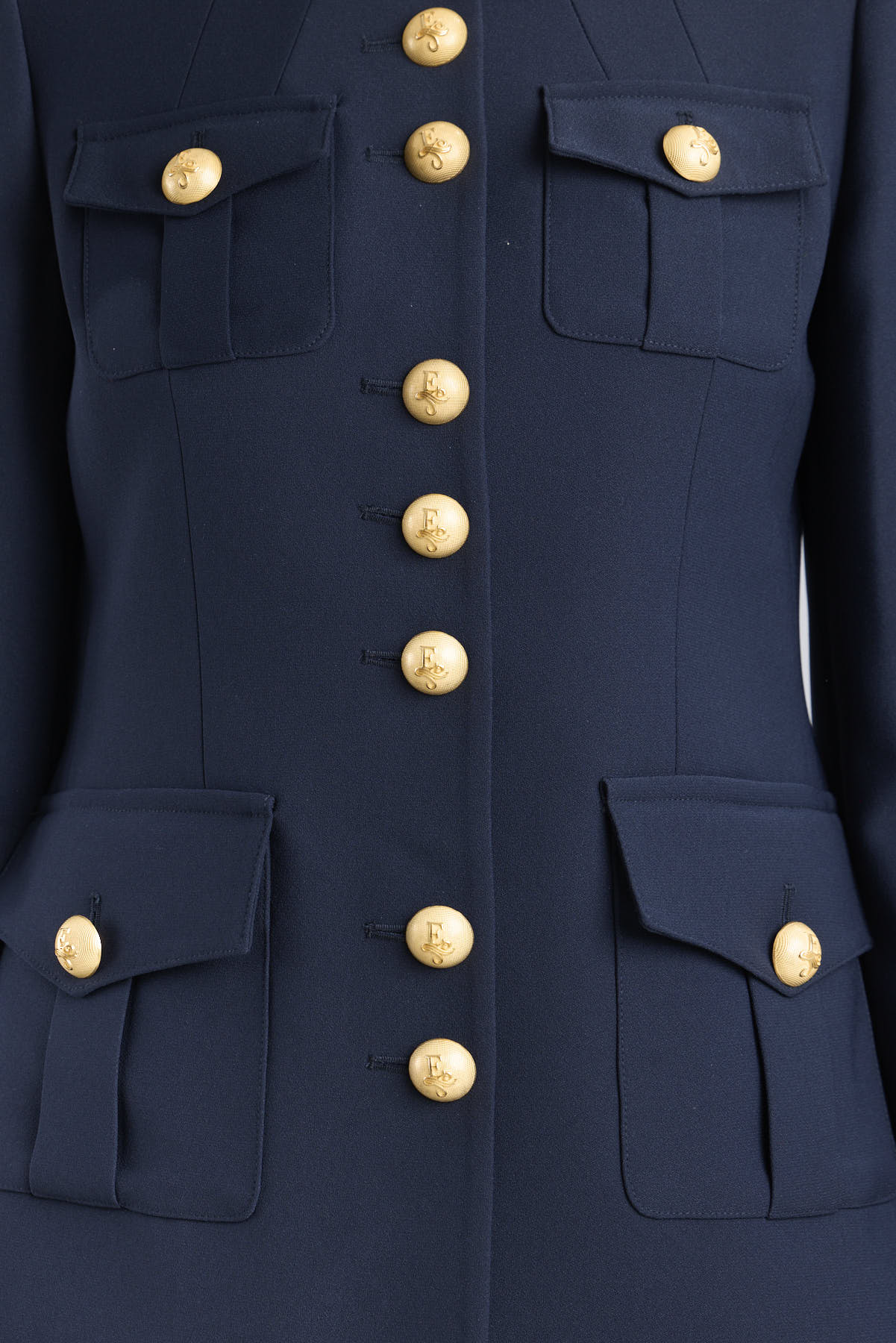 Chaqueta Militar Mujer Azul Marino Manhattan - Sastrería en Crepe - THE EXTREME COLLECTION