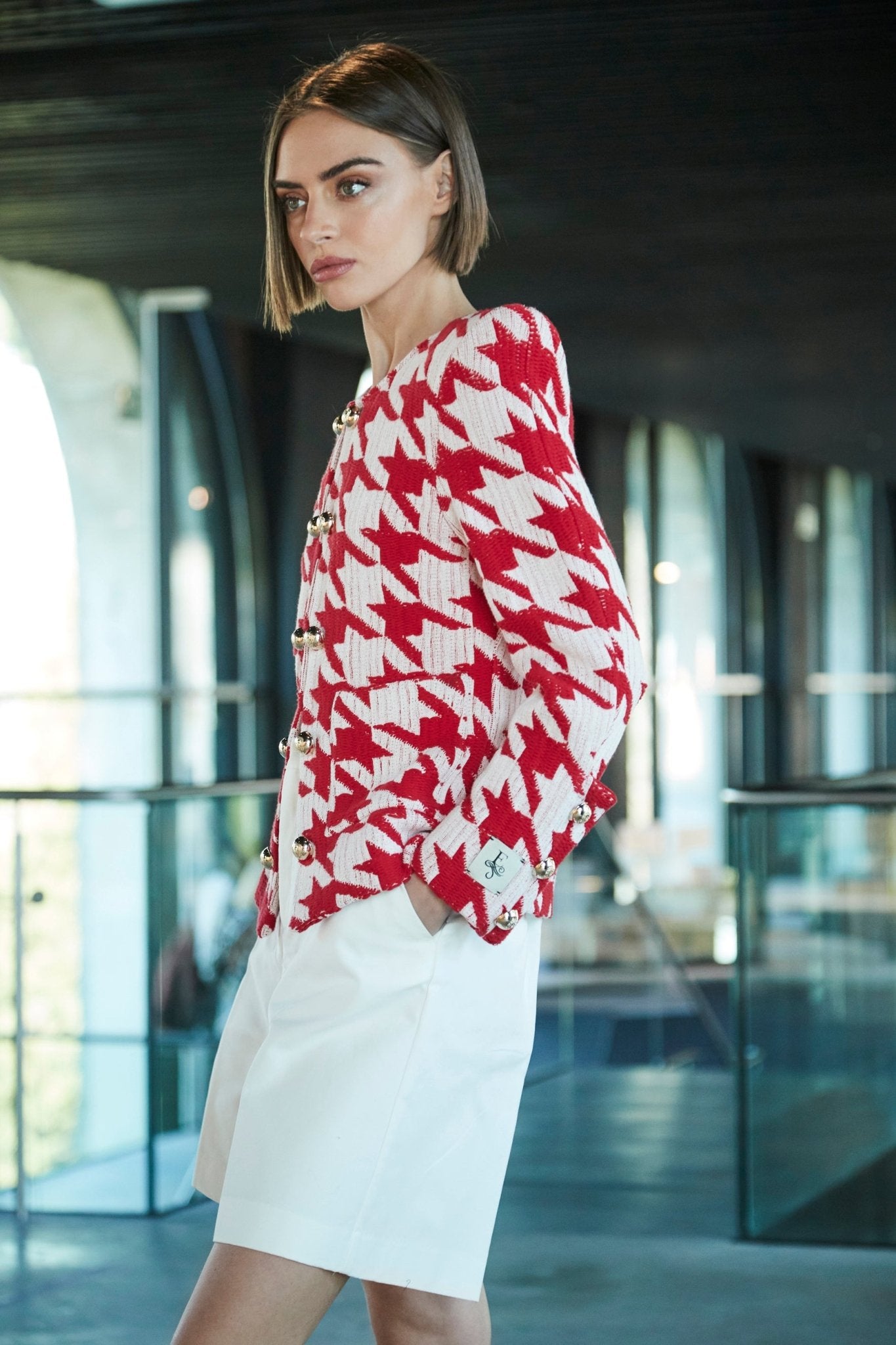 CHAQUETA PATA DE GALLO ROJA BRETON - THE EXTREME COLLECTION