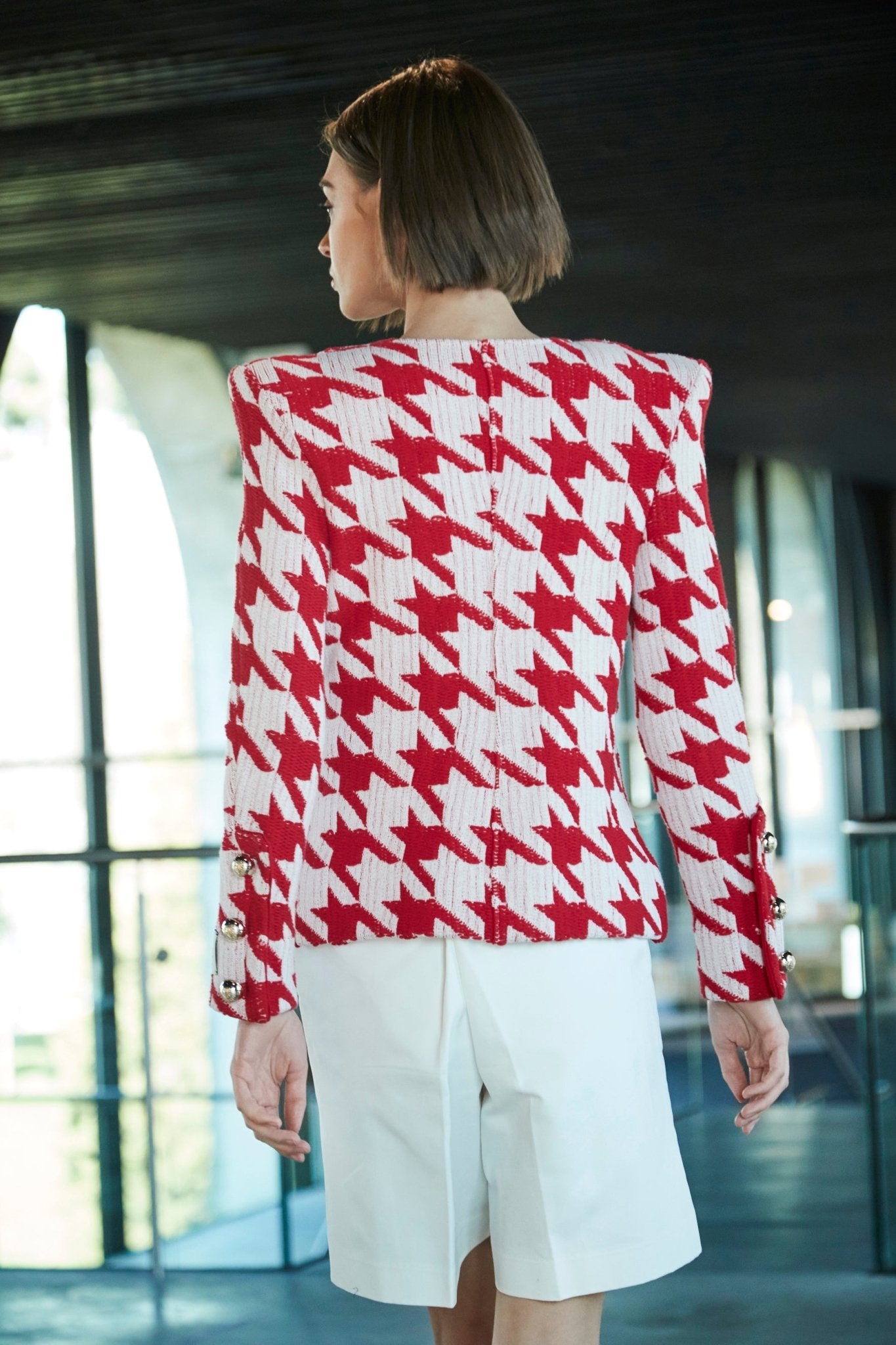 CHAQUETA PATA DE GALLO ROJA BRETON - THE EXTREME COLLECTION