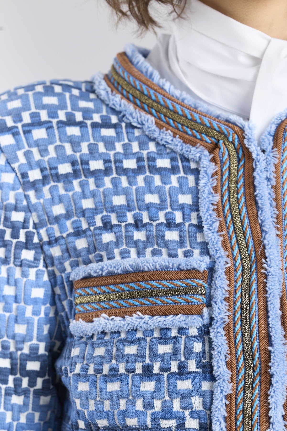 Chaqueta punto texturizada azul Tedy - Edición Limitada - THE EXTREME COLLECTION