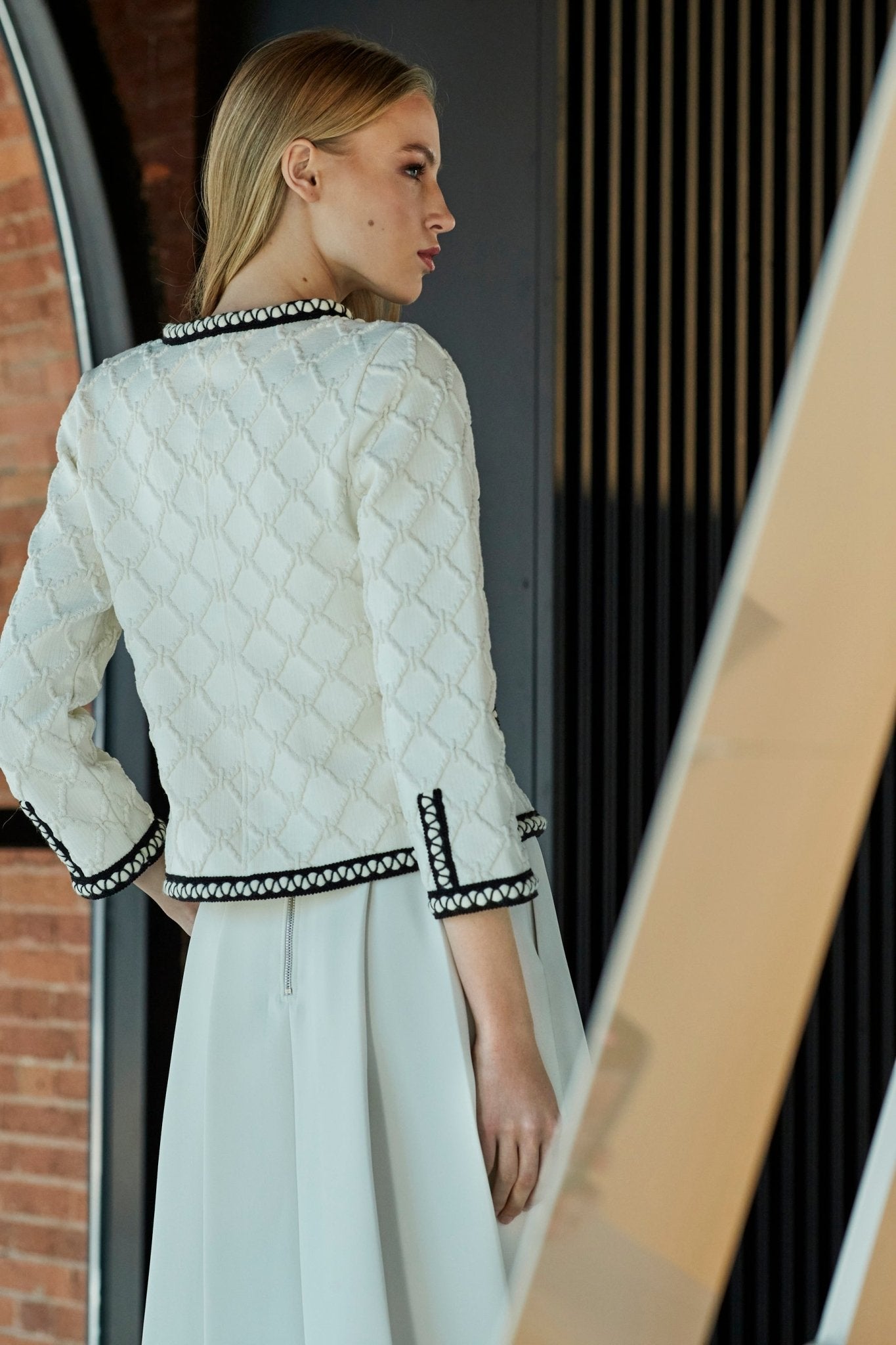 CHAQUETA TWEED BLANCA GAJA - THE EXTREME COLLECTION