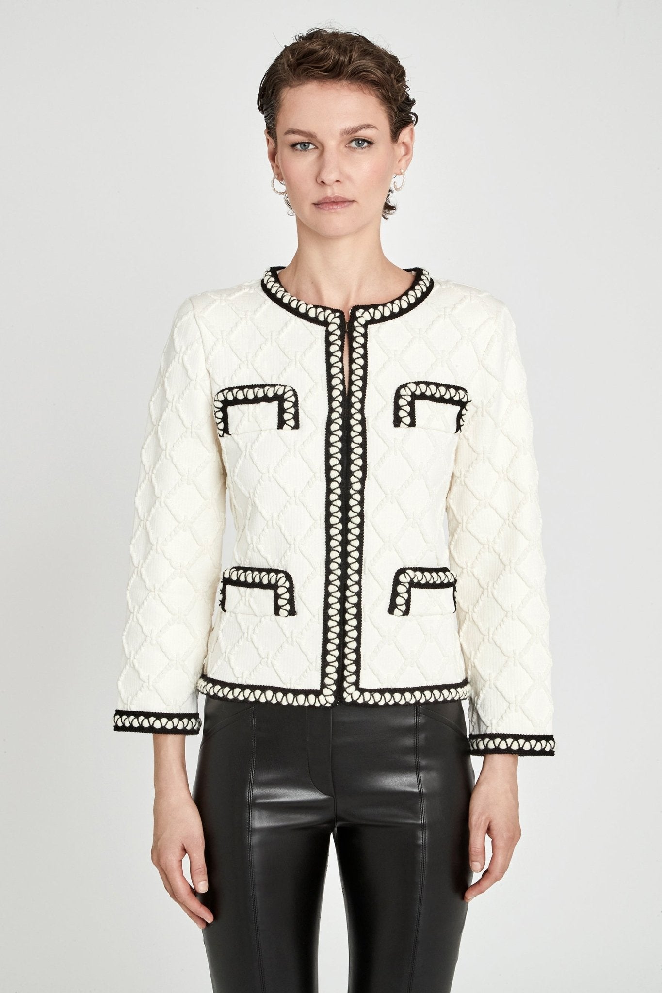 CHAQUETA TWEED BLANCA GAJA - THE EXTREME COLLECTION