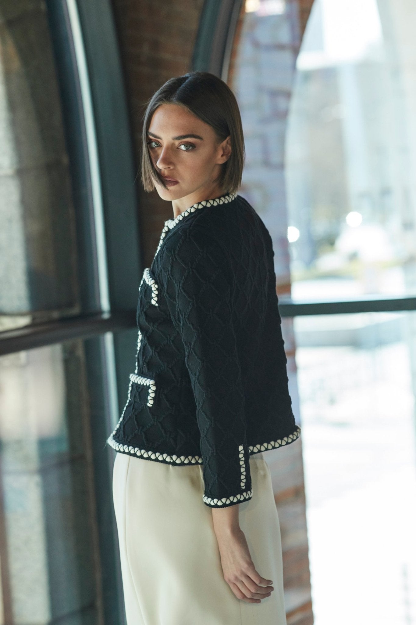 CHAQUETA TWEED NEGRA GAJA - THE EXTREME COLLECTION
