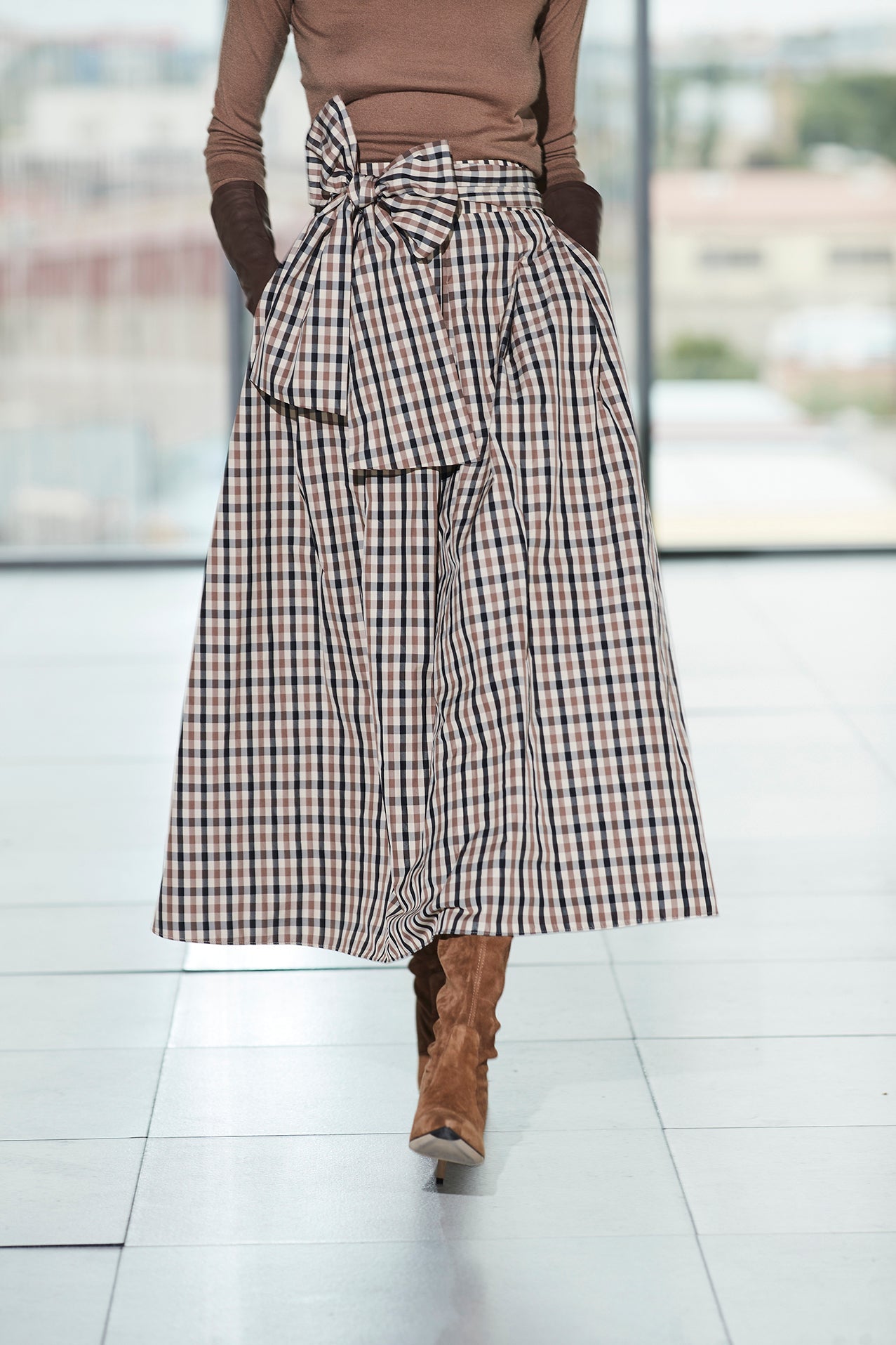 FALDA MIDI CUADRO VICHY THOMASINA - THE EXTREME COLLECTION