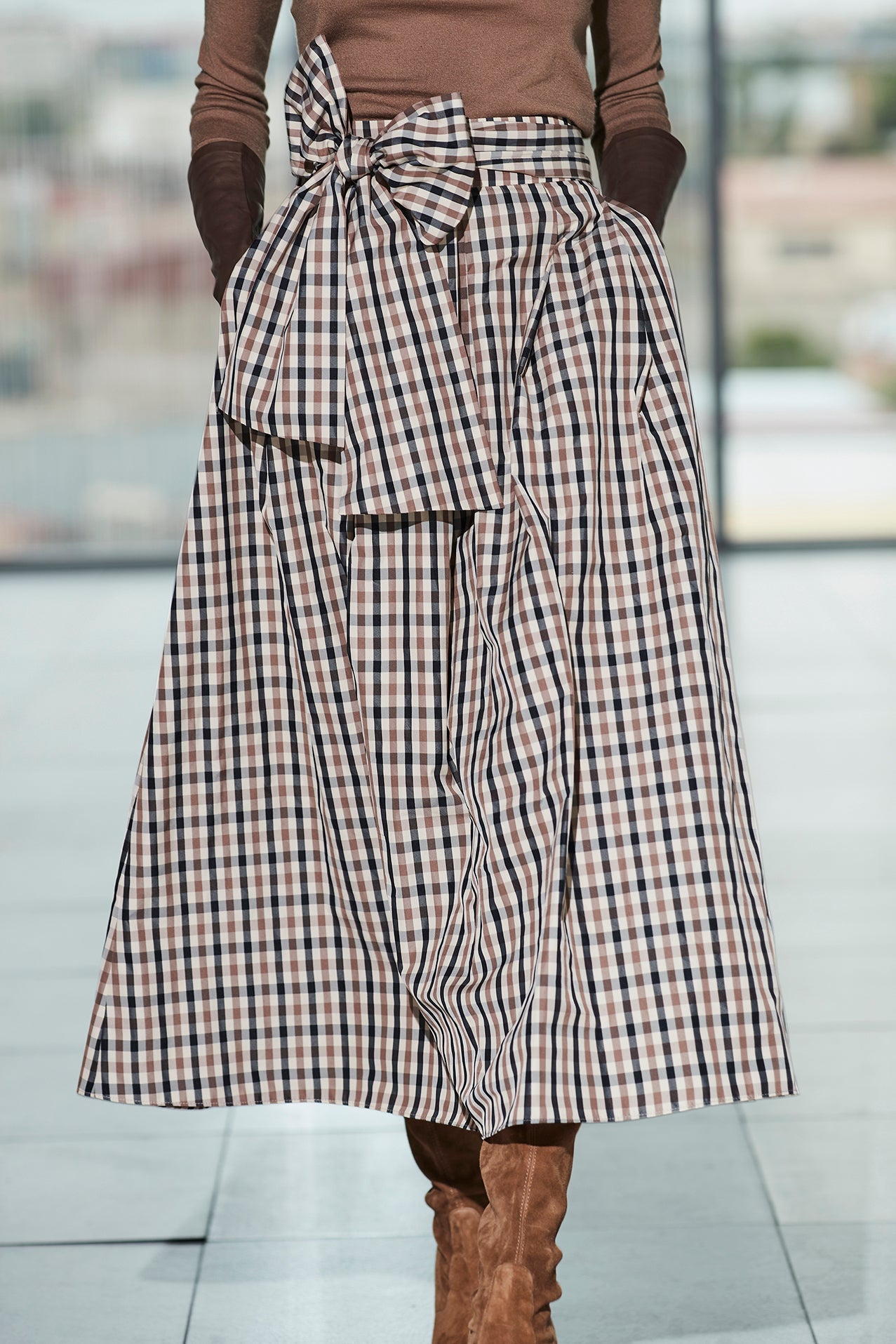 FALDA MIDI CUADRO VICHY THOMASINA - THE EXTREME COLLECTION