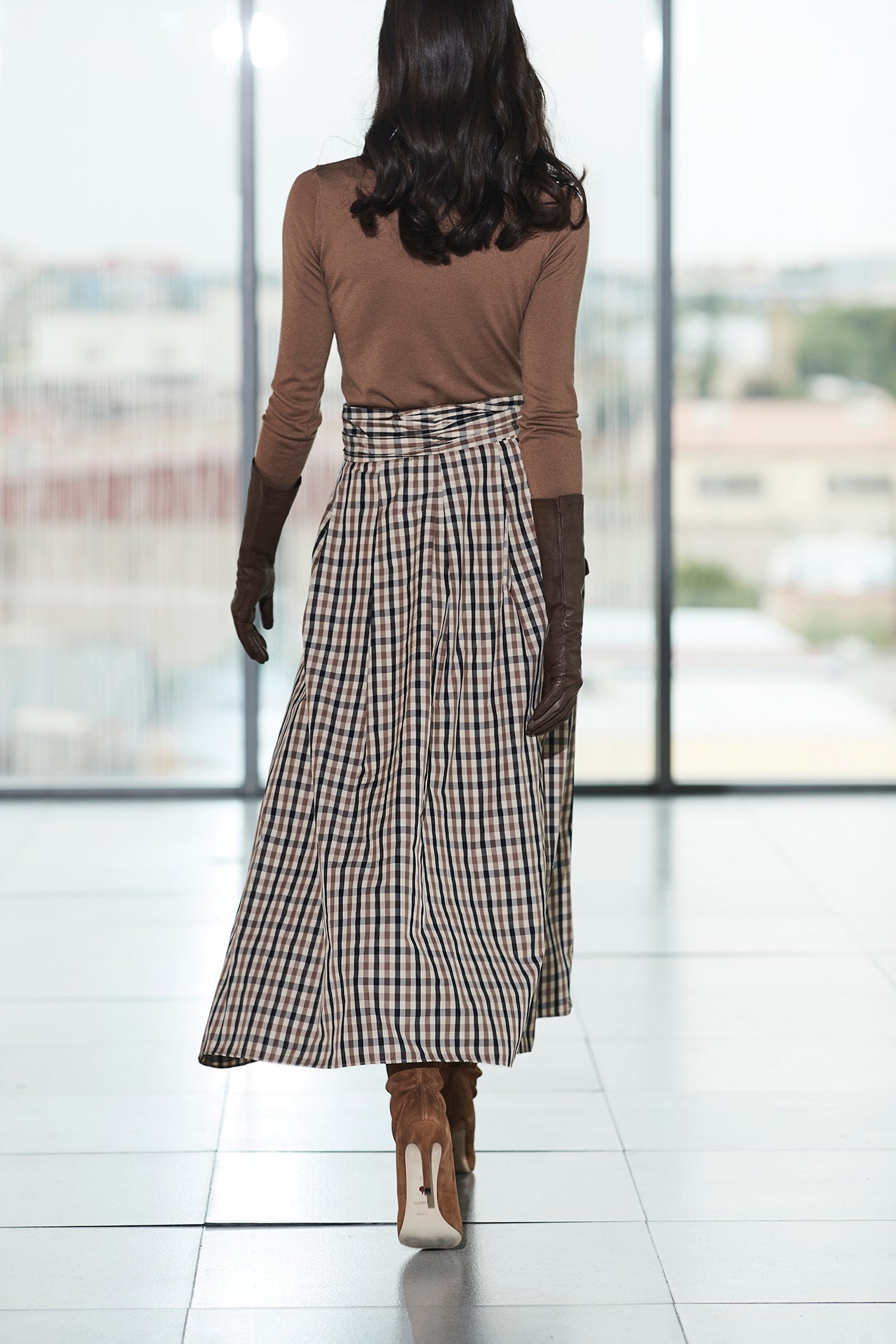 FALDA MIDI CUADRO VICHY THOMASINA - THE EXTREME COLLECTION