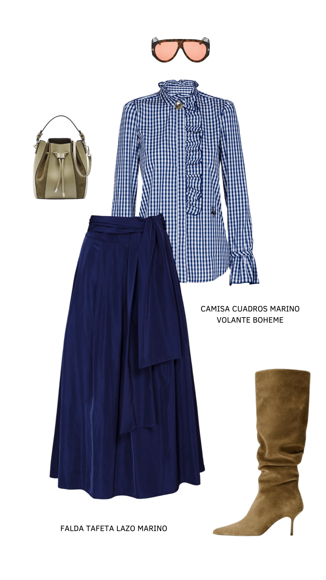 LOOK FALDA MIDI CON CAMISA BOHEME - THE EXTREME COLLECTION