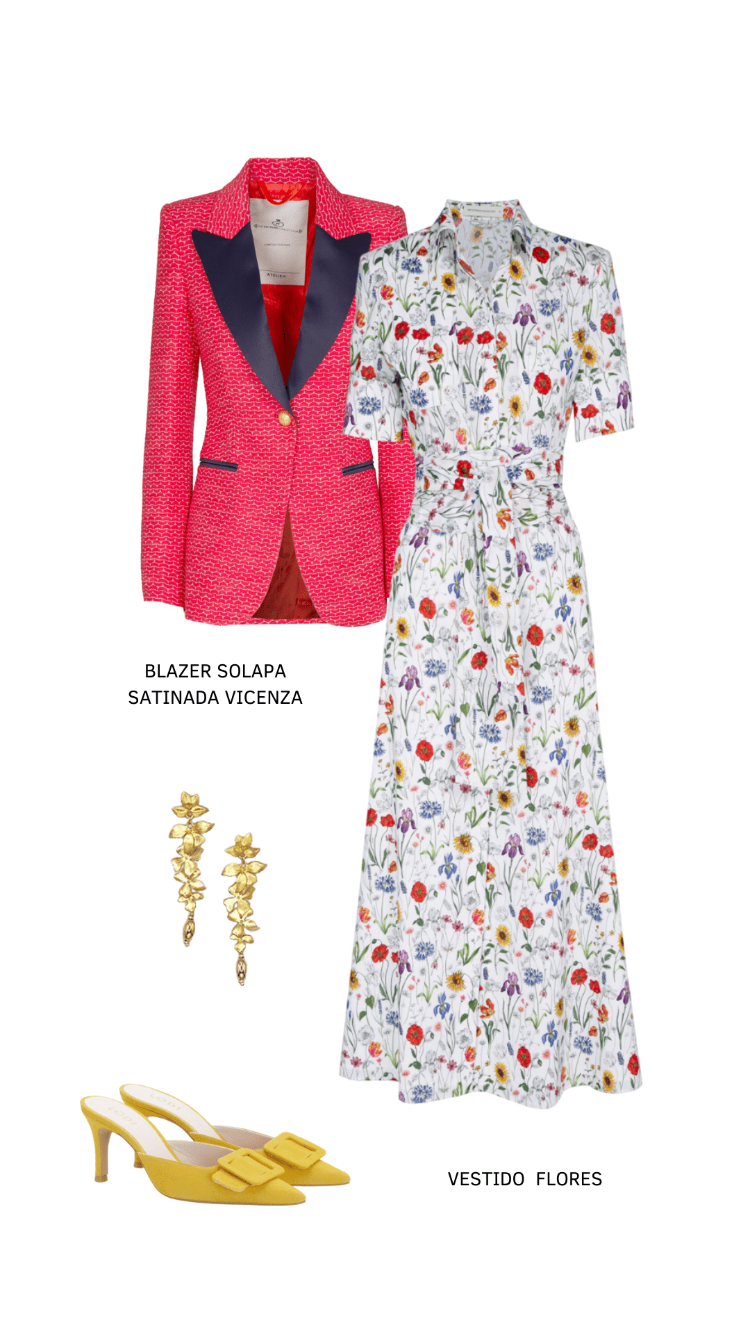 LOOK VESTIDO ESTAMPADO BLANCO CORNELIA - THE EXTREME COLLECTION