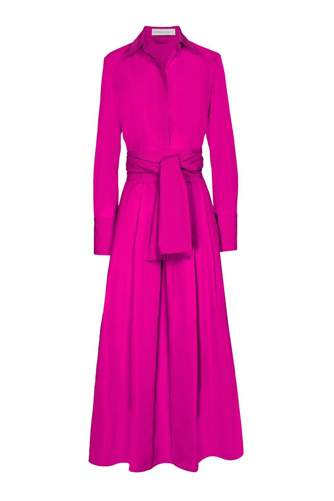 VESTIDO LISO CINTURON FUCHSIA CORNELIA - THE EXTREME COLLECTION