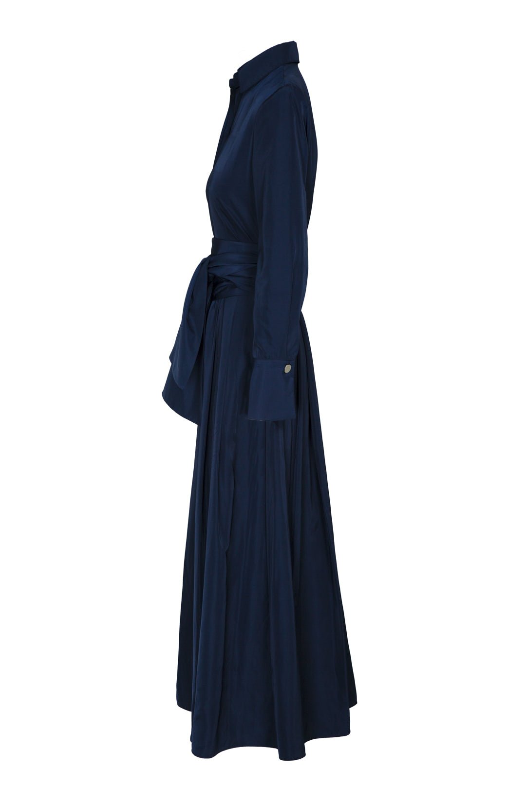 VESTIDO LISO CINTURON MARINO CORNELIA - THE EXTREME COLLECTION
