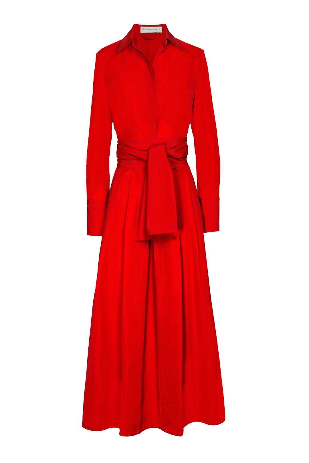 VESTIDO LISO CINTURON ROJO CORNELIA - THE EXTREME COLLECTION