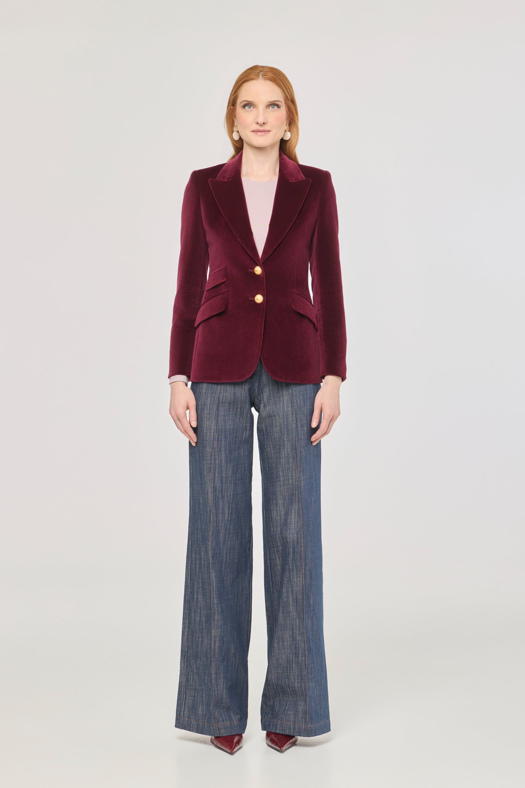 Blazer terciopelo burdeos Oliva - Edición Limitada