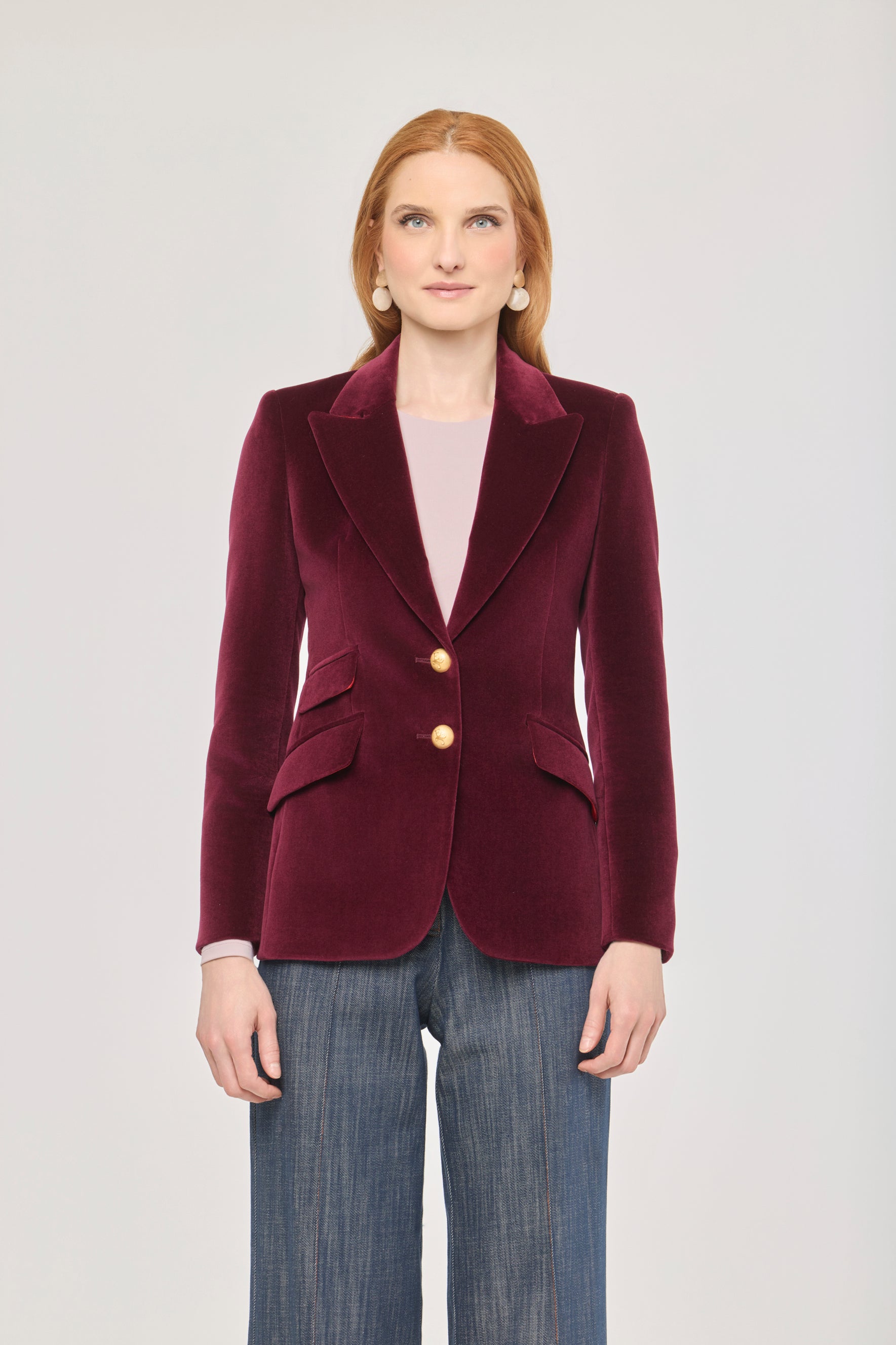 Blazer terciopelo burdeos Oliva - Edición Limitada