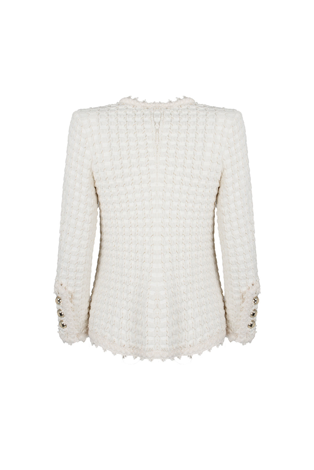 BEIGE FRANCESCA SHORT KNIT JACKET