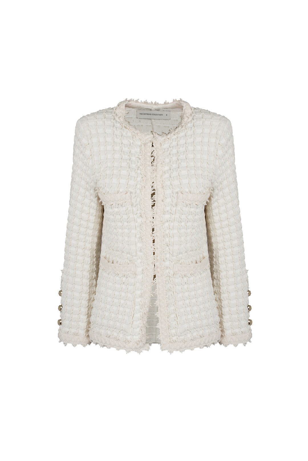 BEIGE FRANCESCA SHORT KNIT JACKET