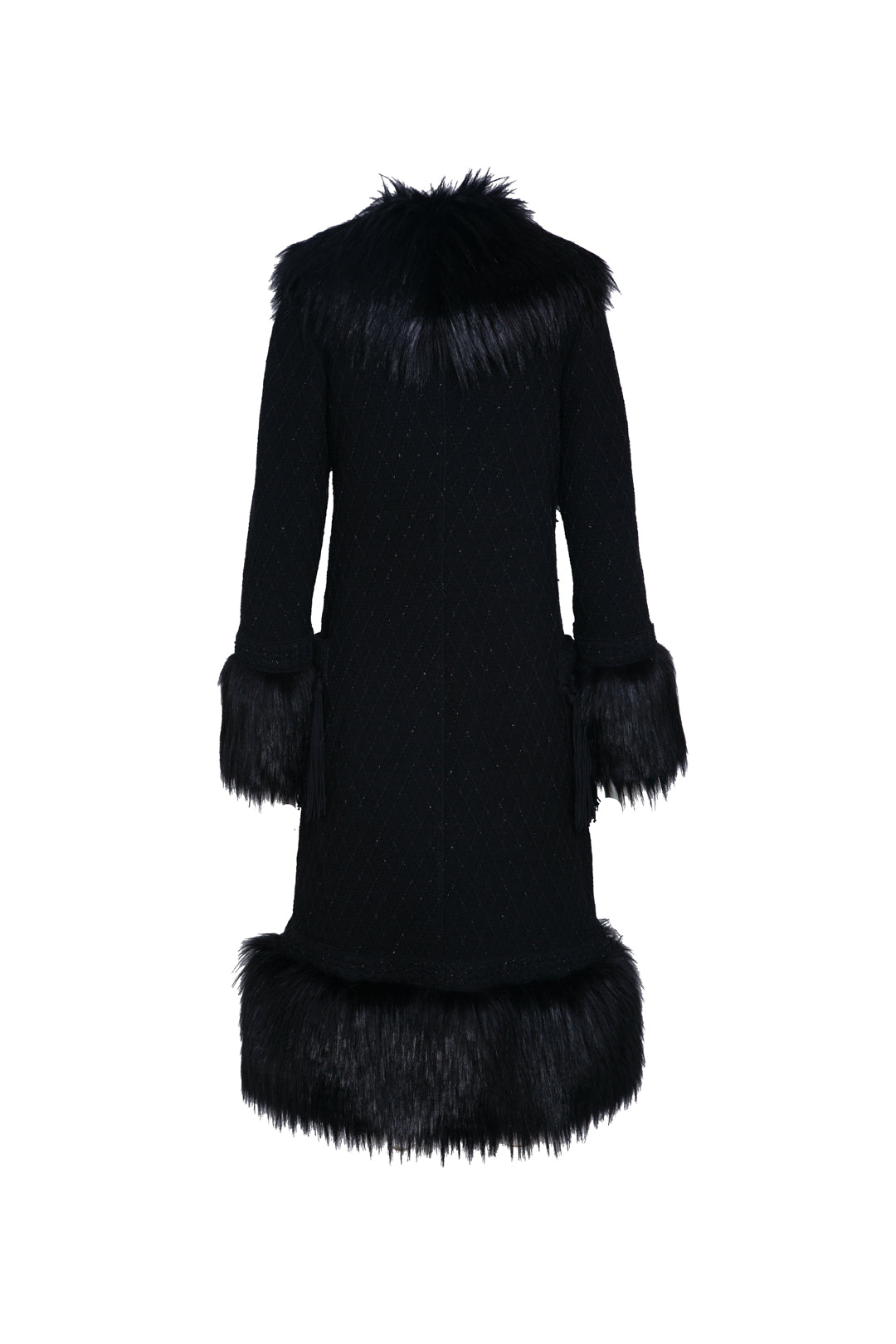 BLACK LORENZA LONG ALPACA COAT