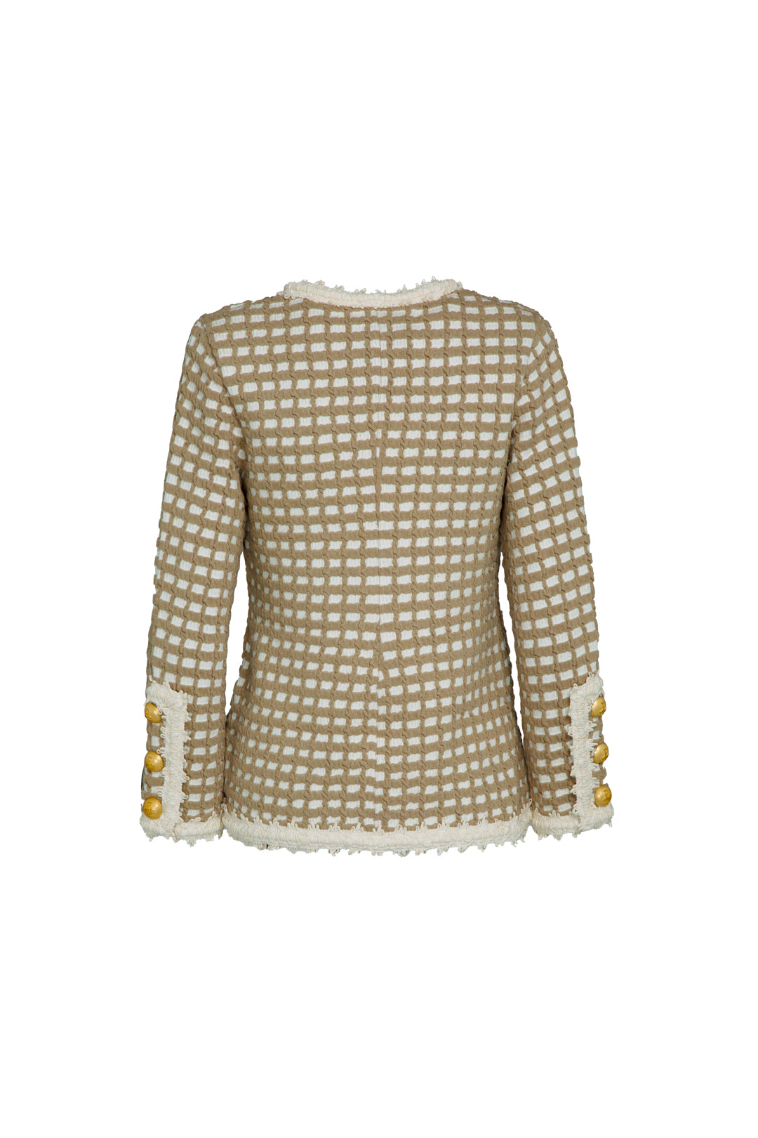 CHAQUETA CUADROS CAMEL YVES