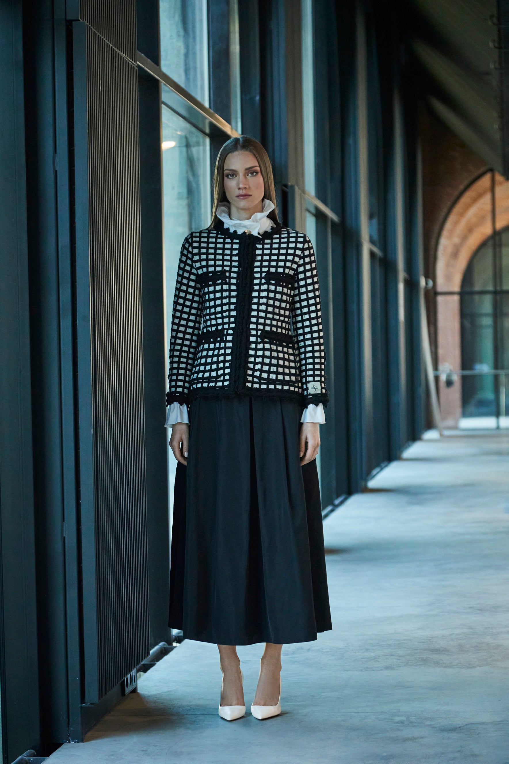 CHAQUETA CUADROS BICOLOR YVES