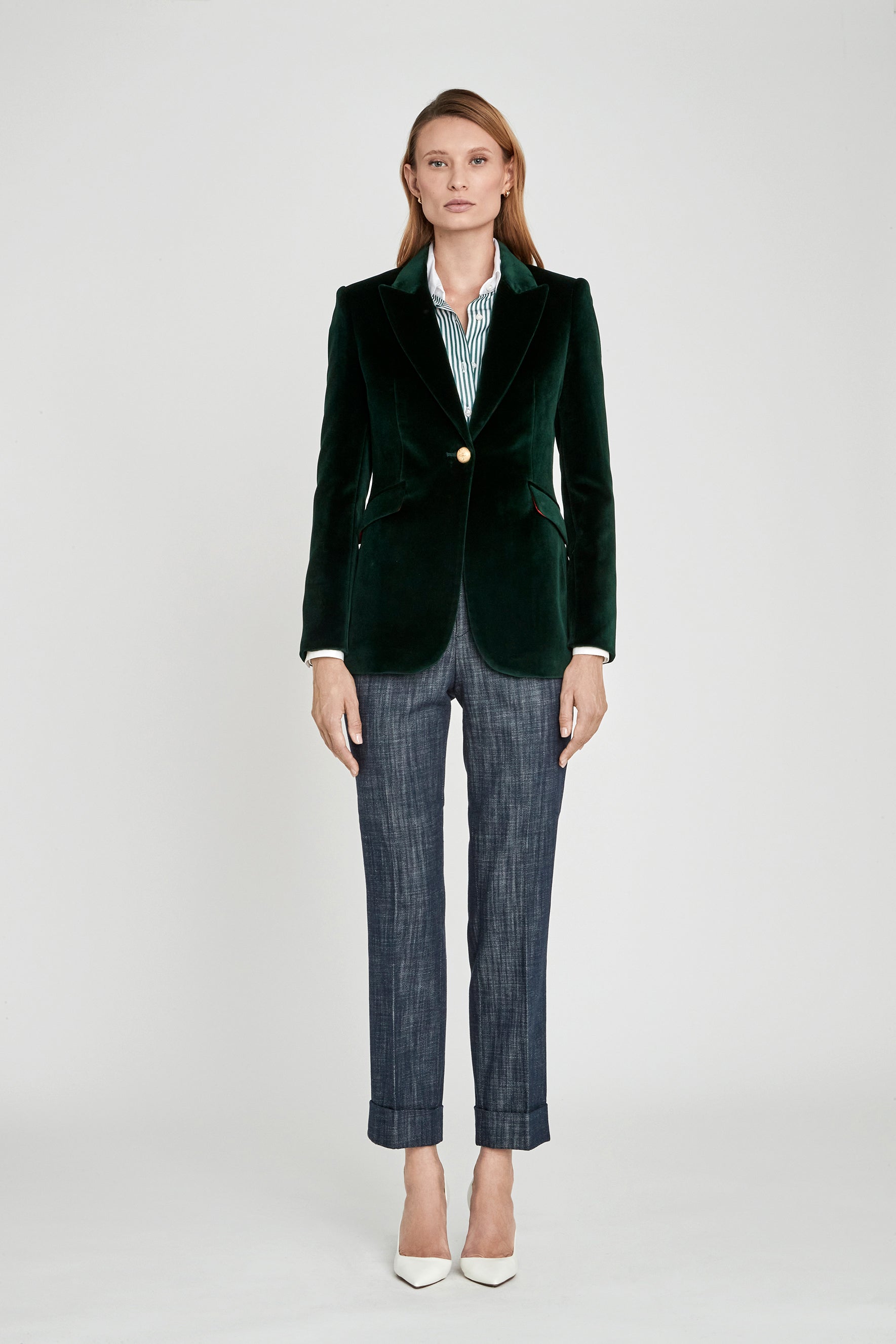 BLAZER OLIVA PARIS VELVET