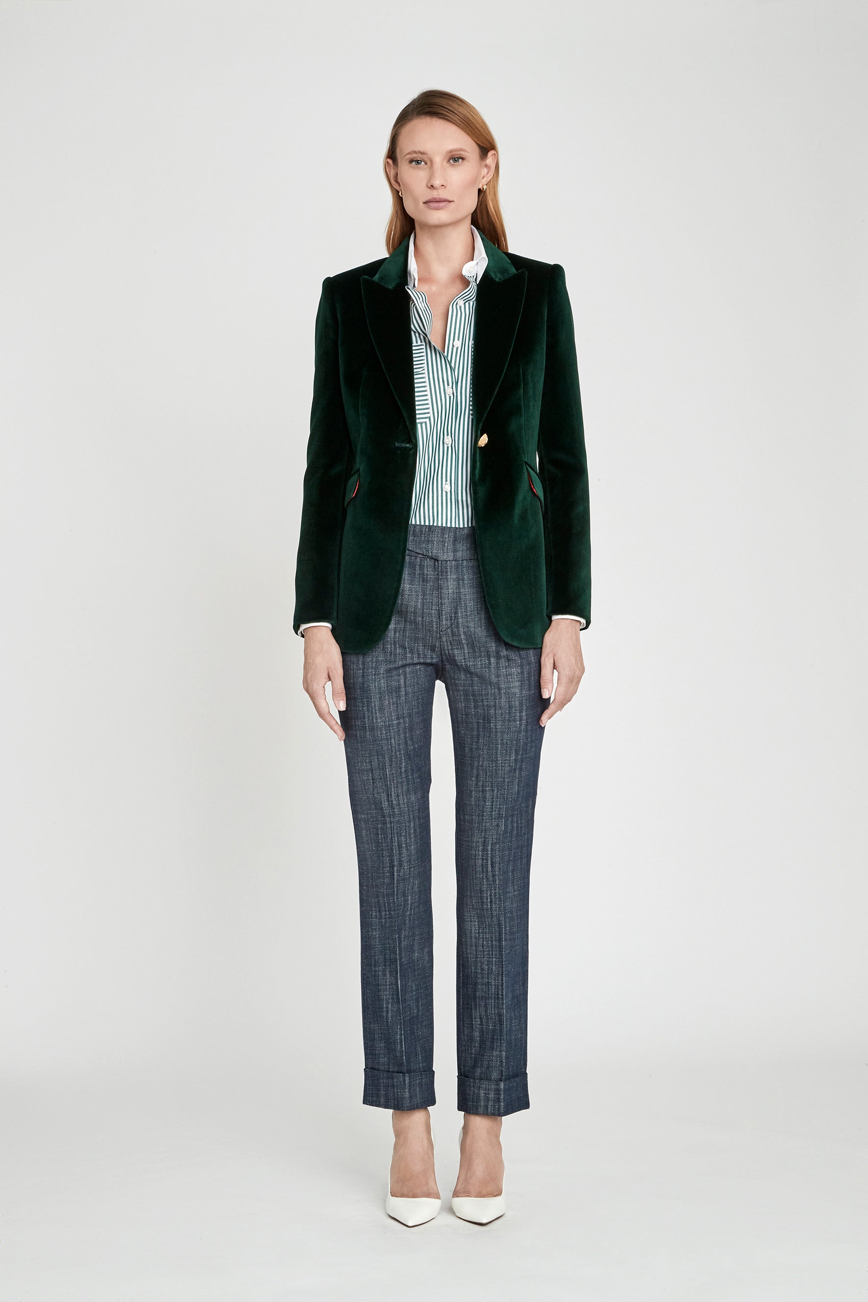 BLAZER OLIVA PARIS VELVET