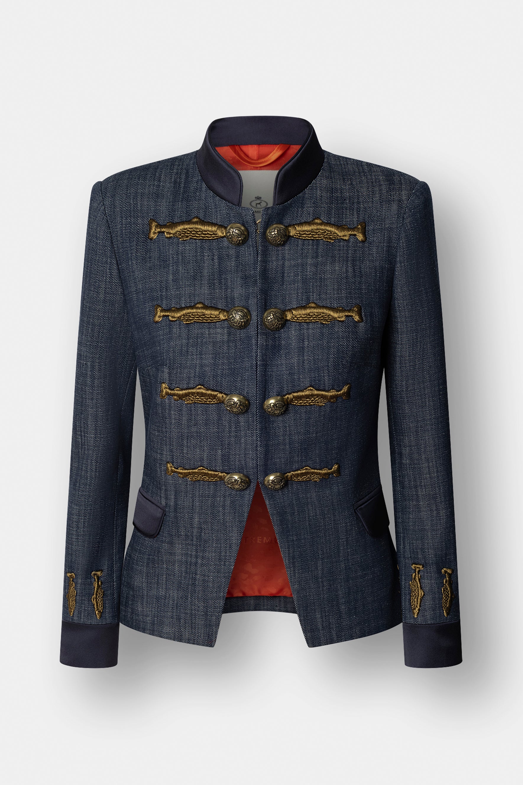 Blazer de algodón denim con bordados Nuvola Denim - Edición Limitada