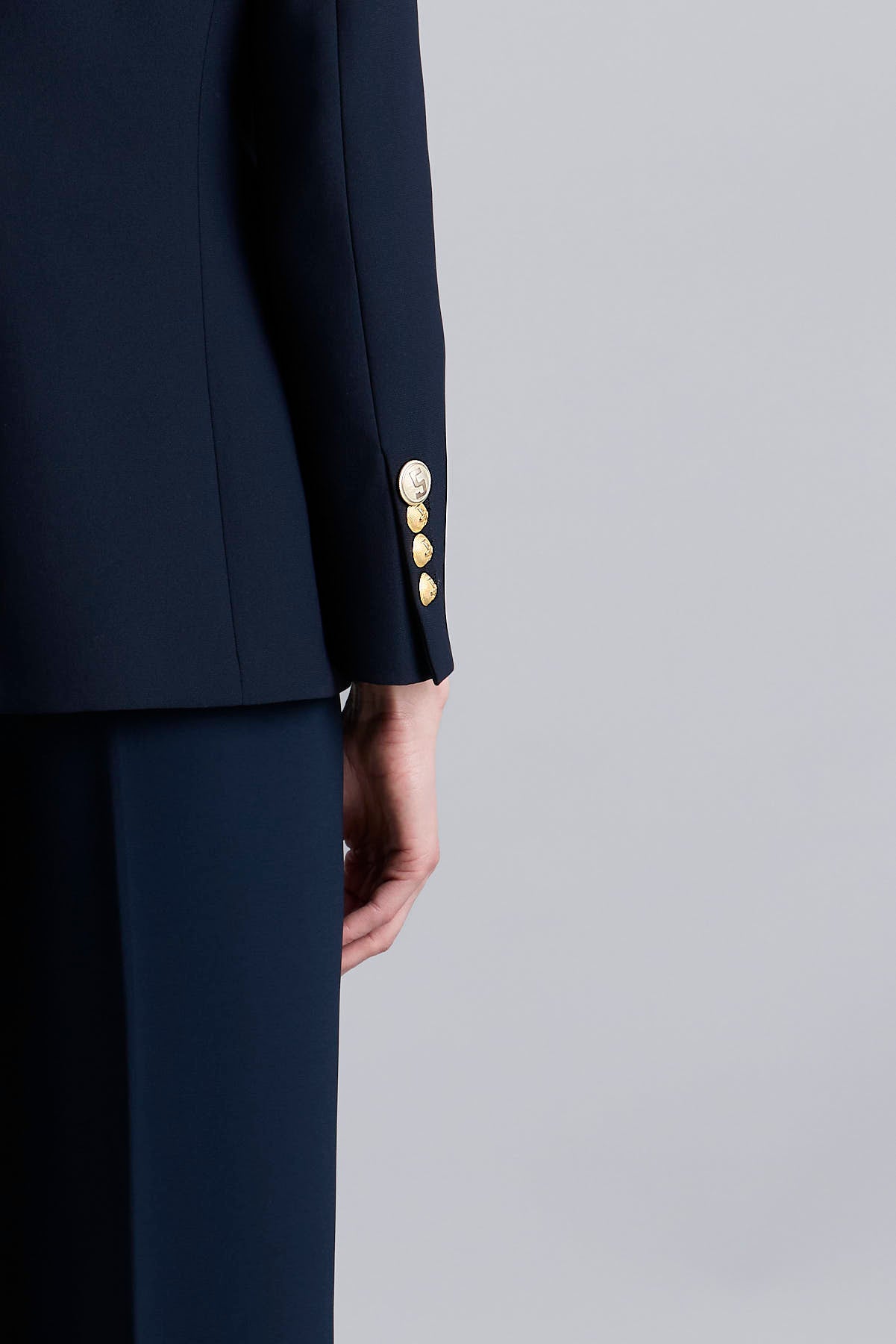 Chaqueta Militar Mujer Azul Marino Manhattan - Sastrería en Crepe