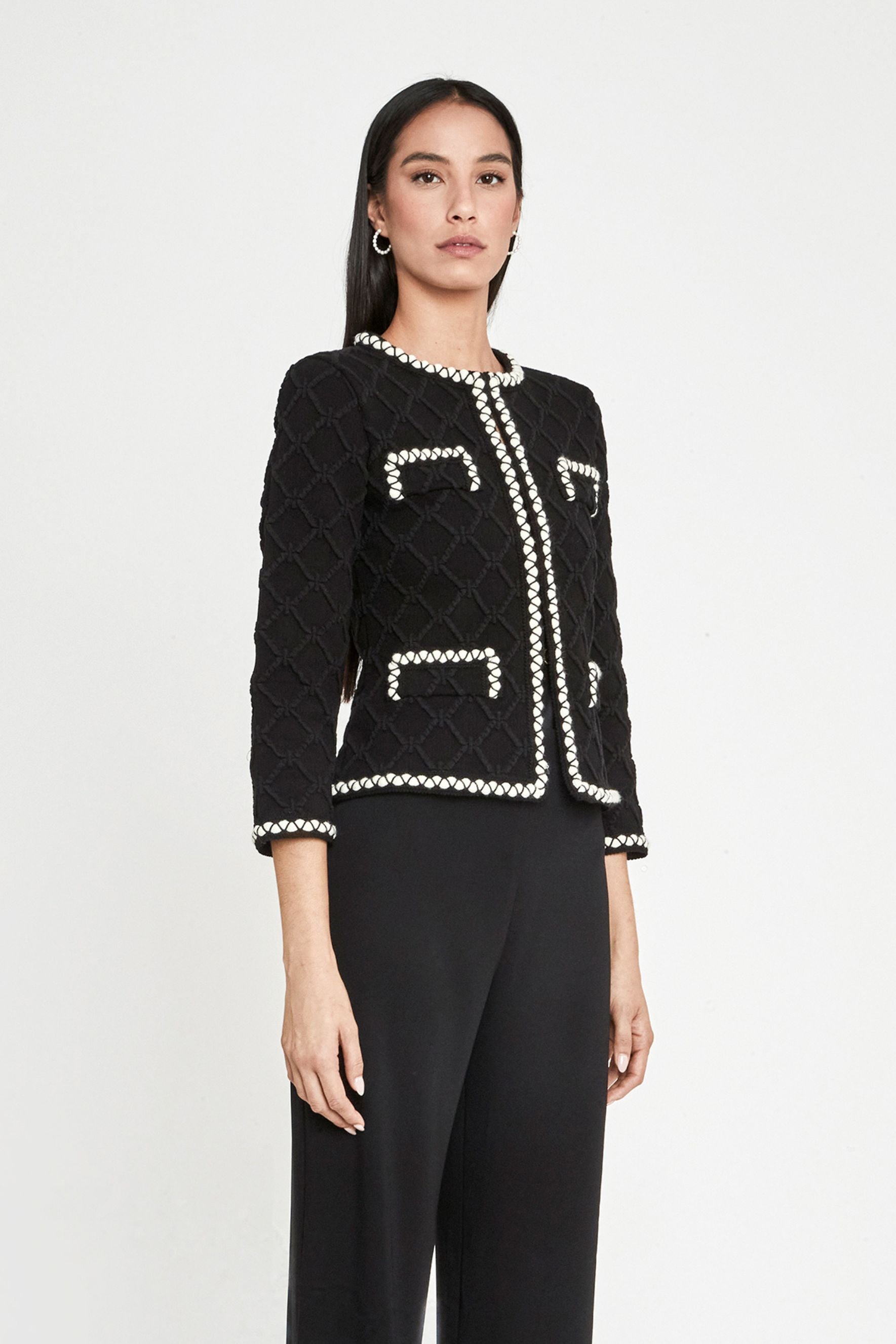 CHAQUETA CORTA TWEED AZABACHE GAJA