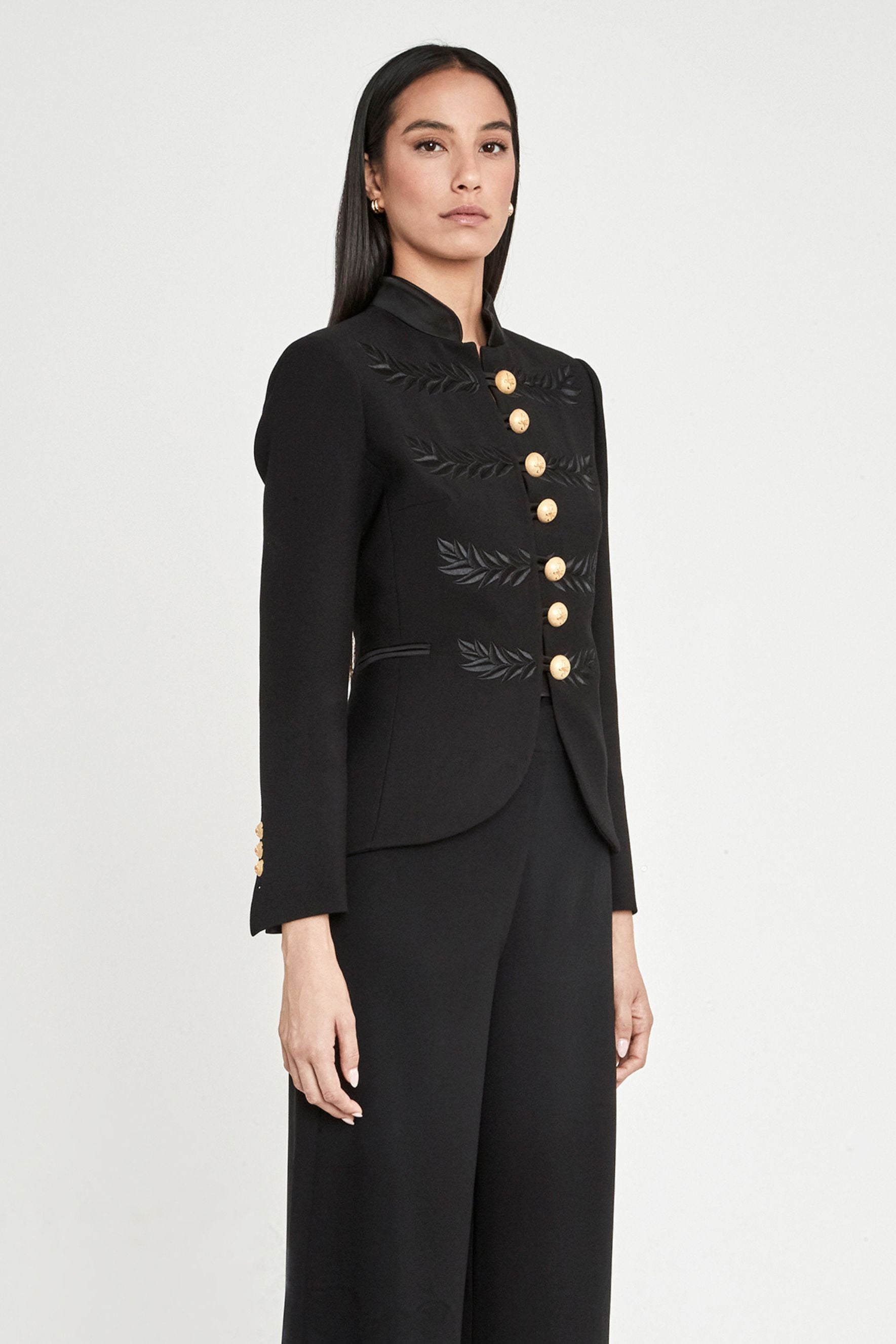 BLAZER MILITAR AZABACHE RENATA BLACK