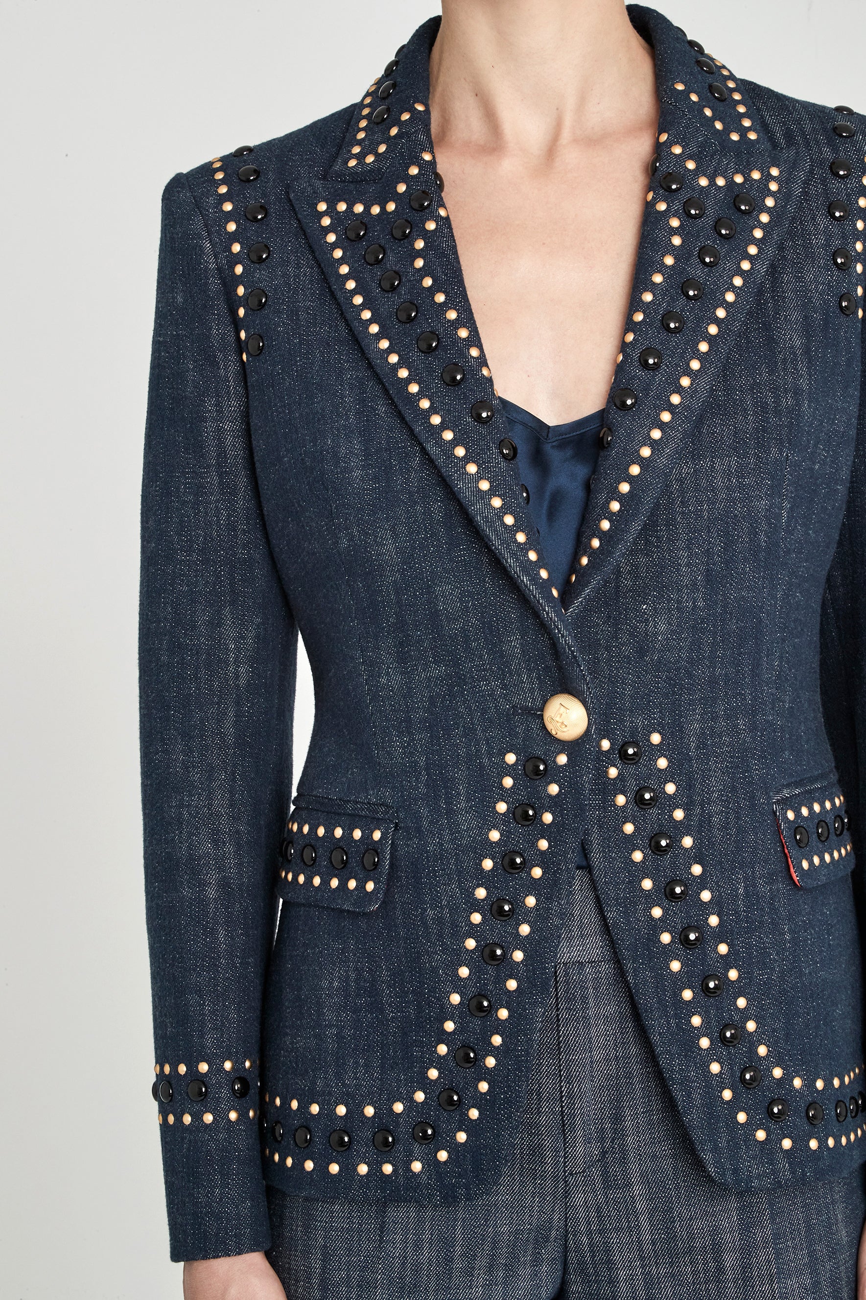 BLAZER ENTALLADA DENIM ROCK STAR