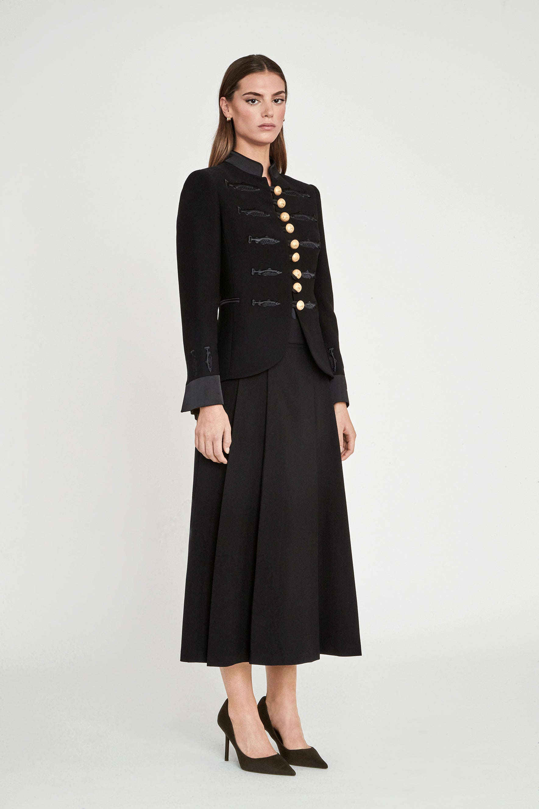 BLAZER BORDADO PECES NUVOLA BLACK
