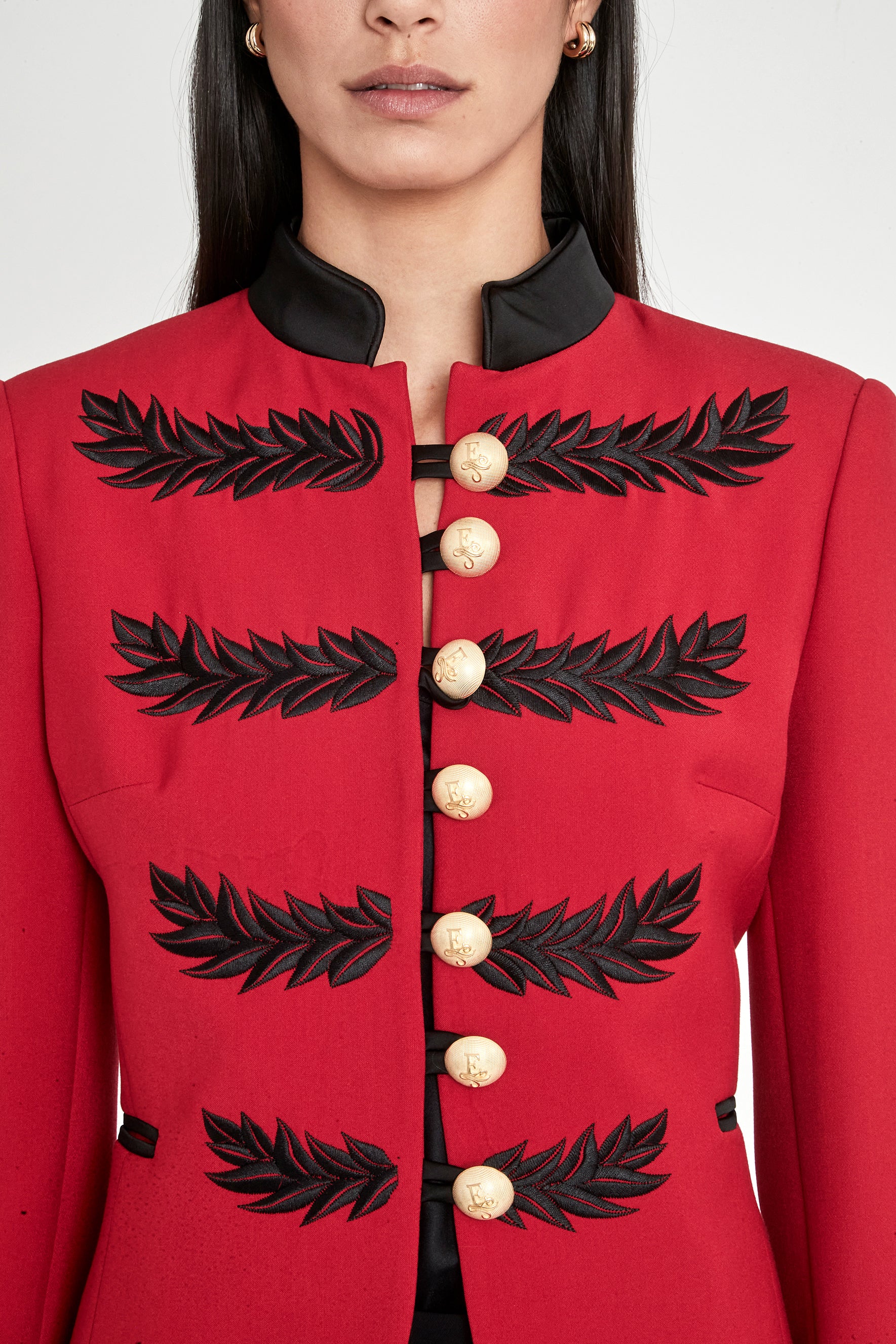 BLAZER MILITAR CARMIN RENATA BLACK