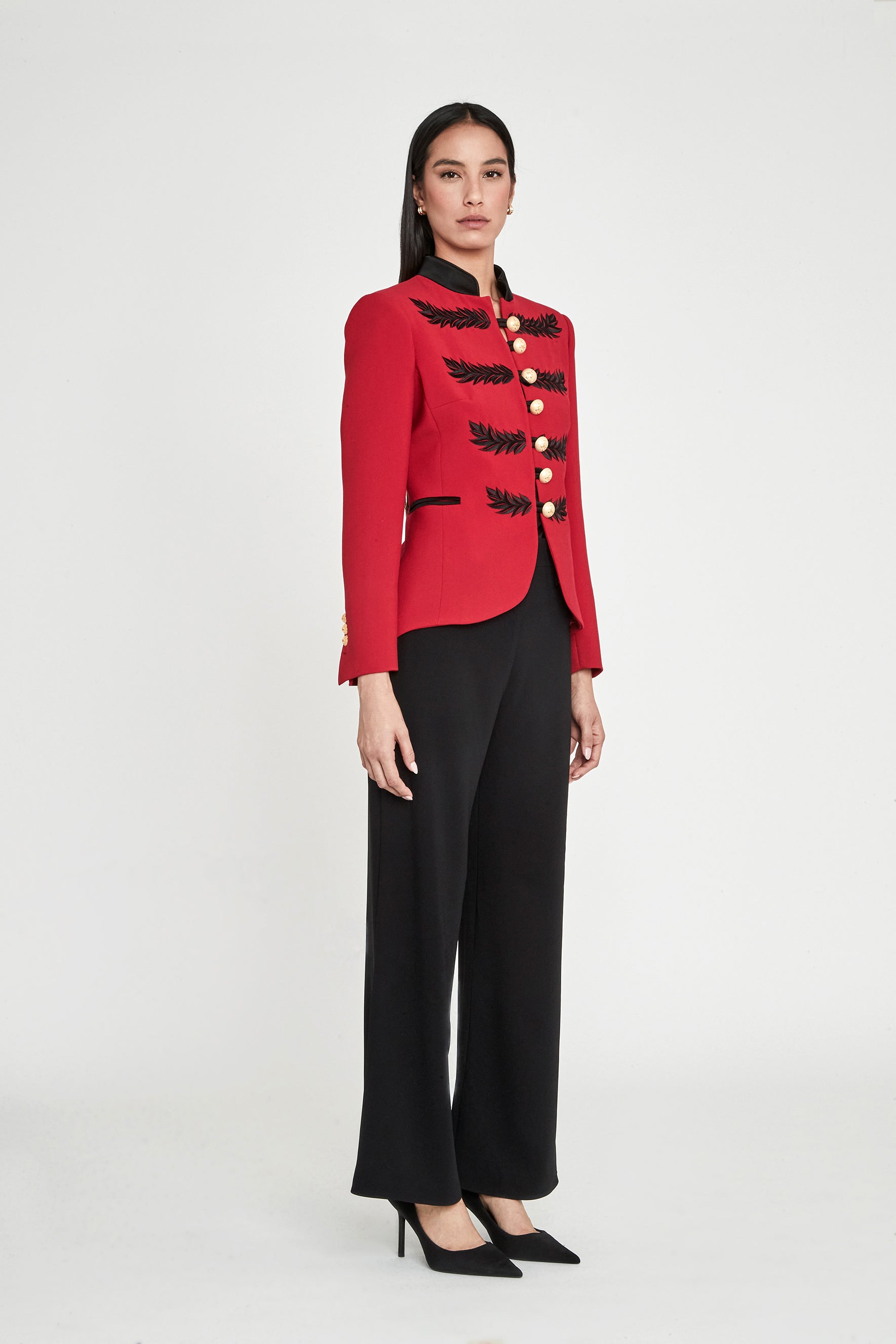 BLAZER MILITAR CARMIN RENATA BLACK