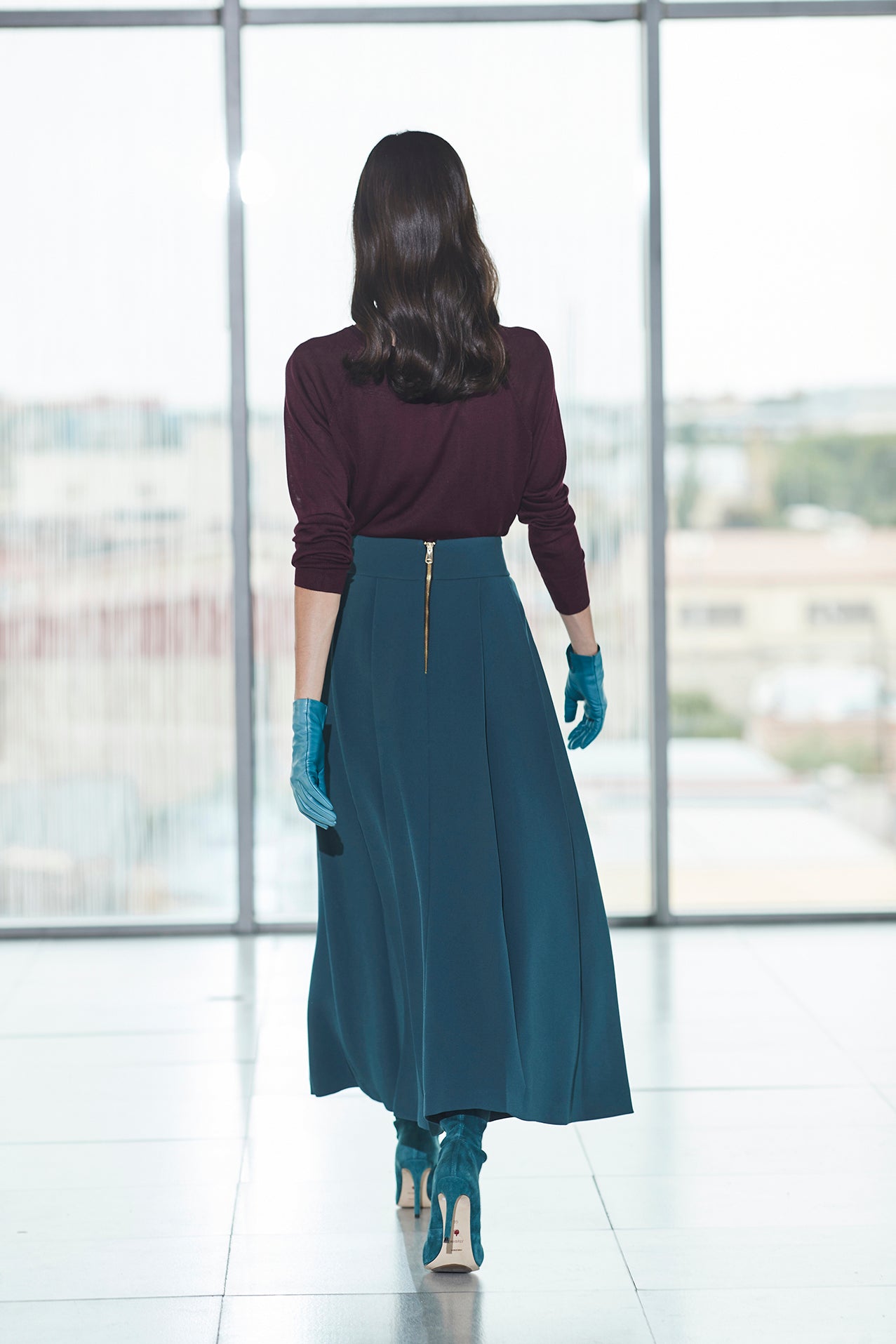 FALDA MIDI PETROLEO PETRA